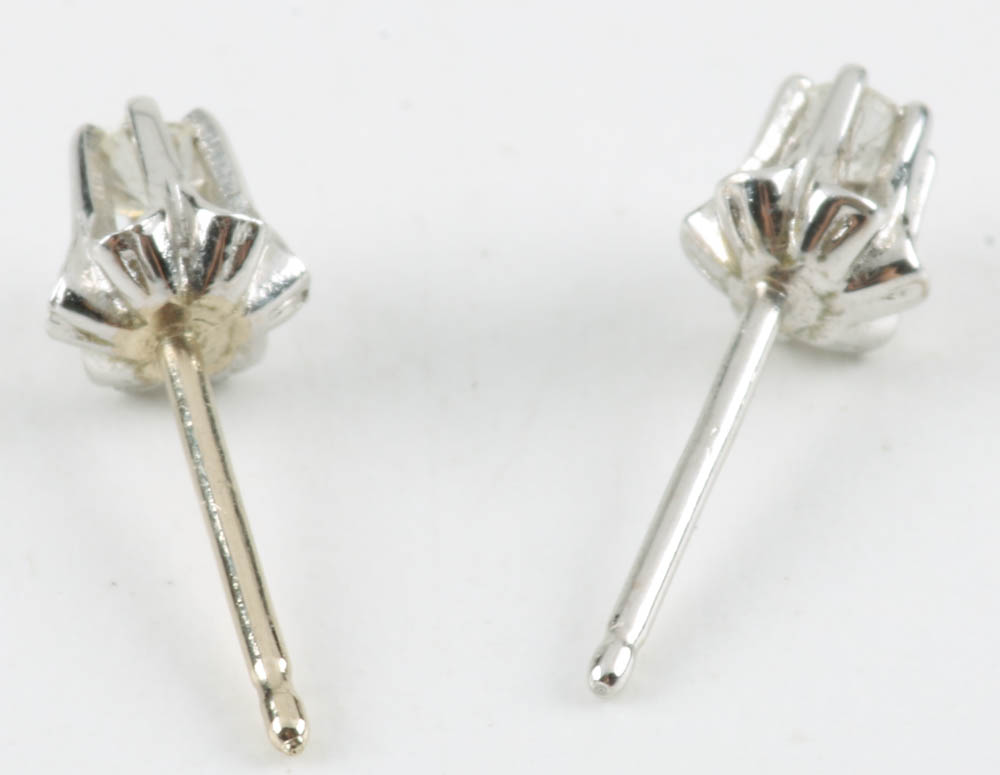 Three Pair of Dainty Post Earrings in 14K and 18K Gold