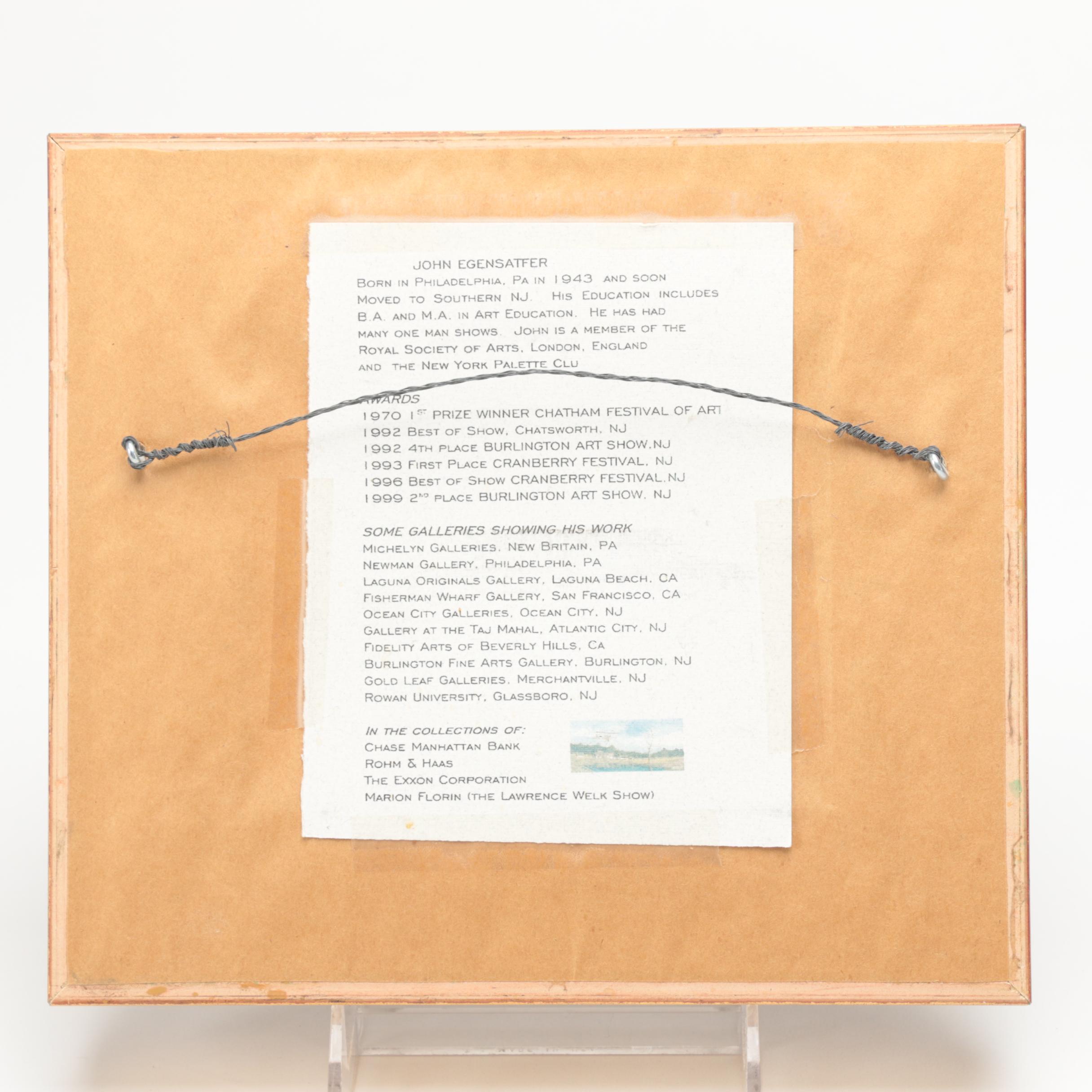 John L. Egenstafer Oil Painting and Limited Edition Giclee Print