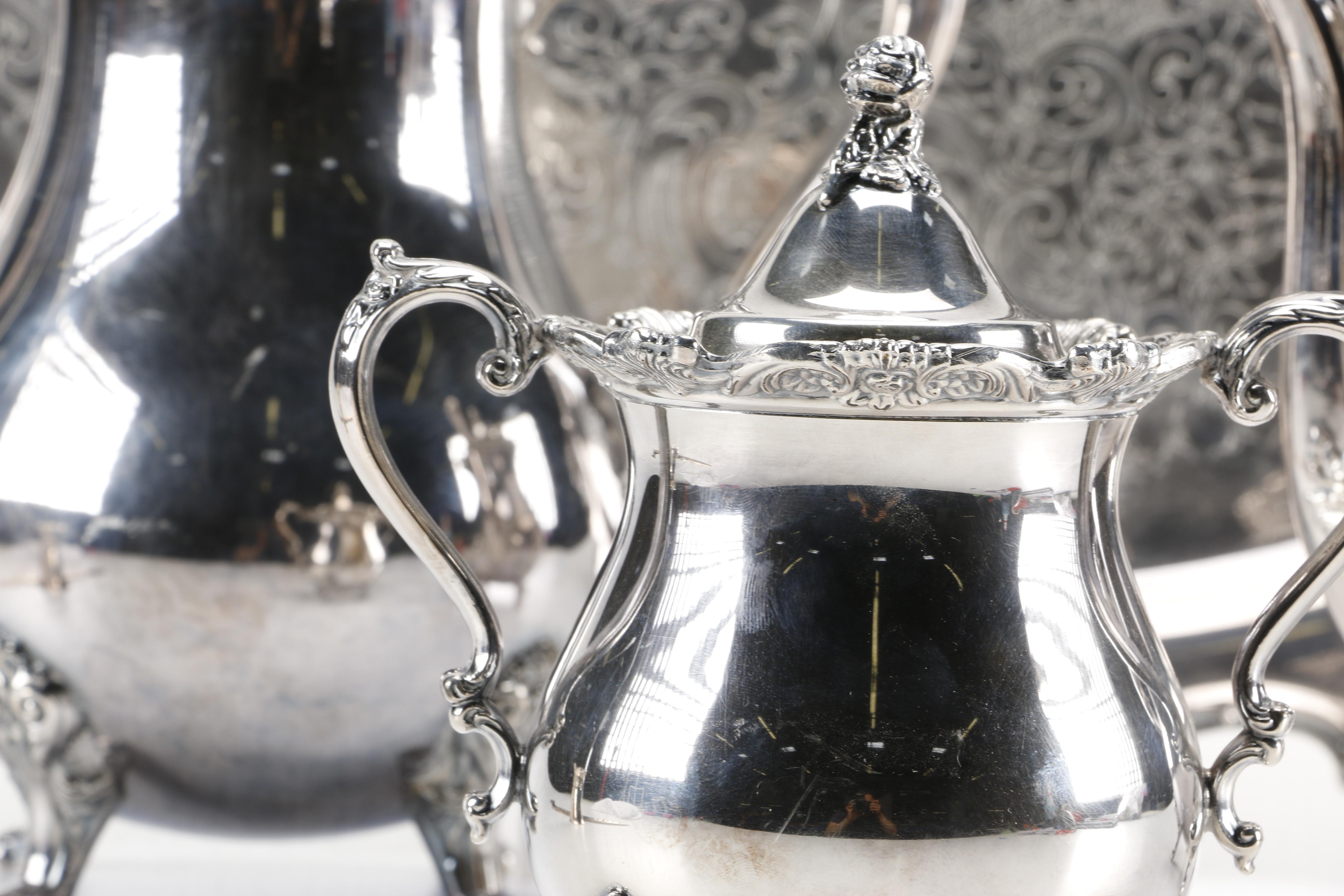 Wallace "Royal Rose" Silver Plate Coffee Set