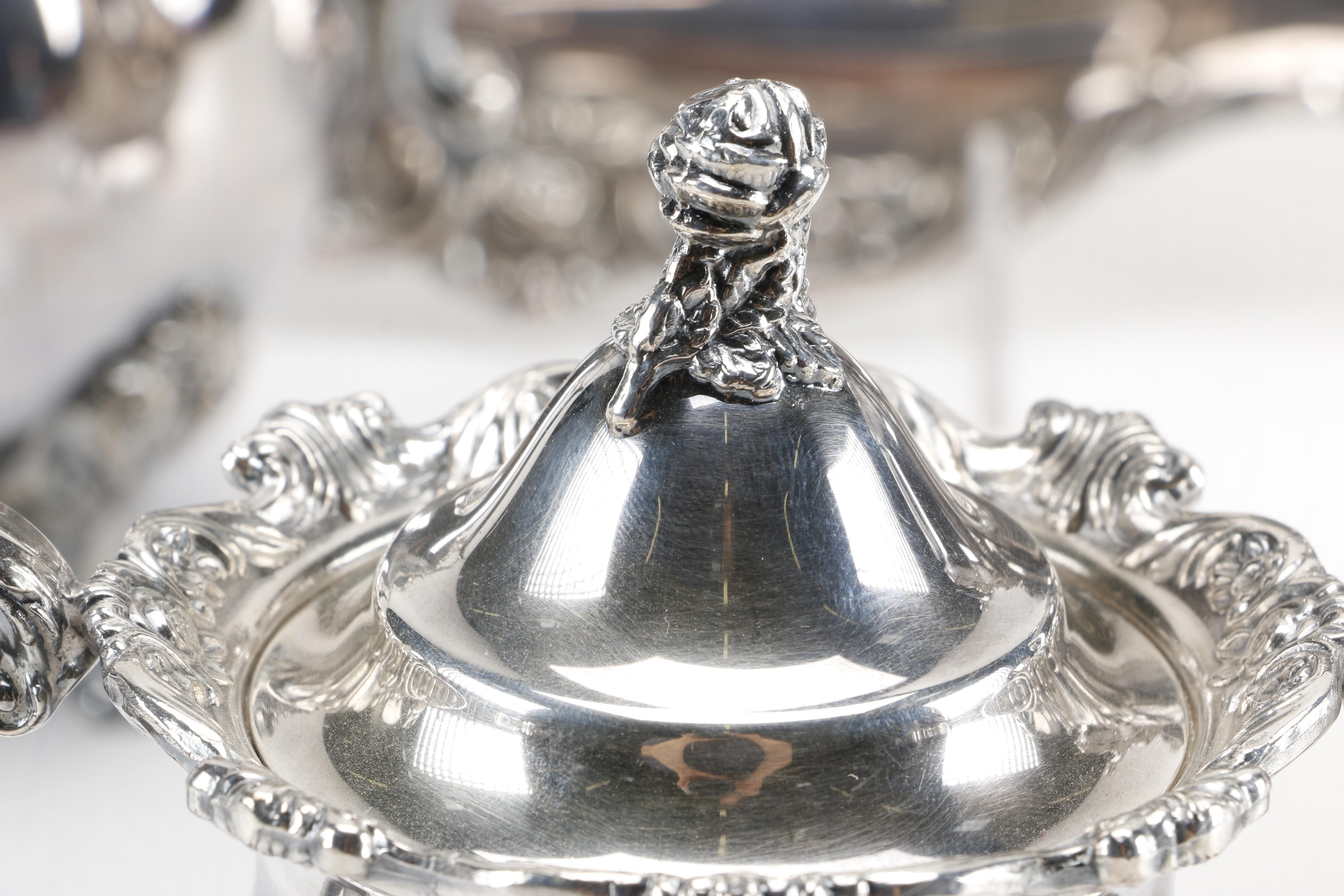 Wallace "Royal Rose" Silver Plate Coffee Set