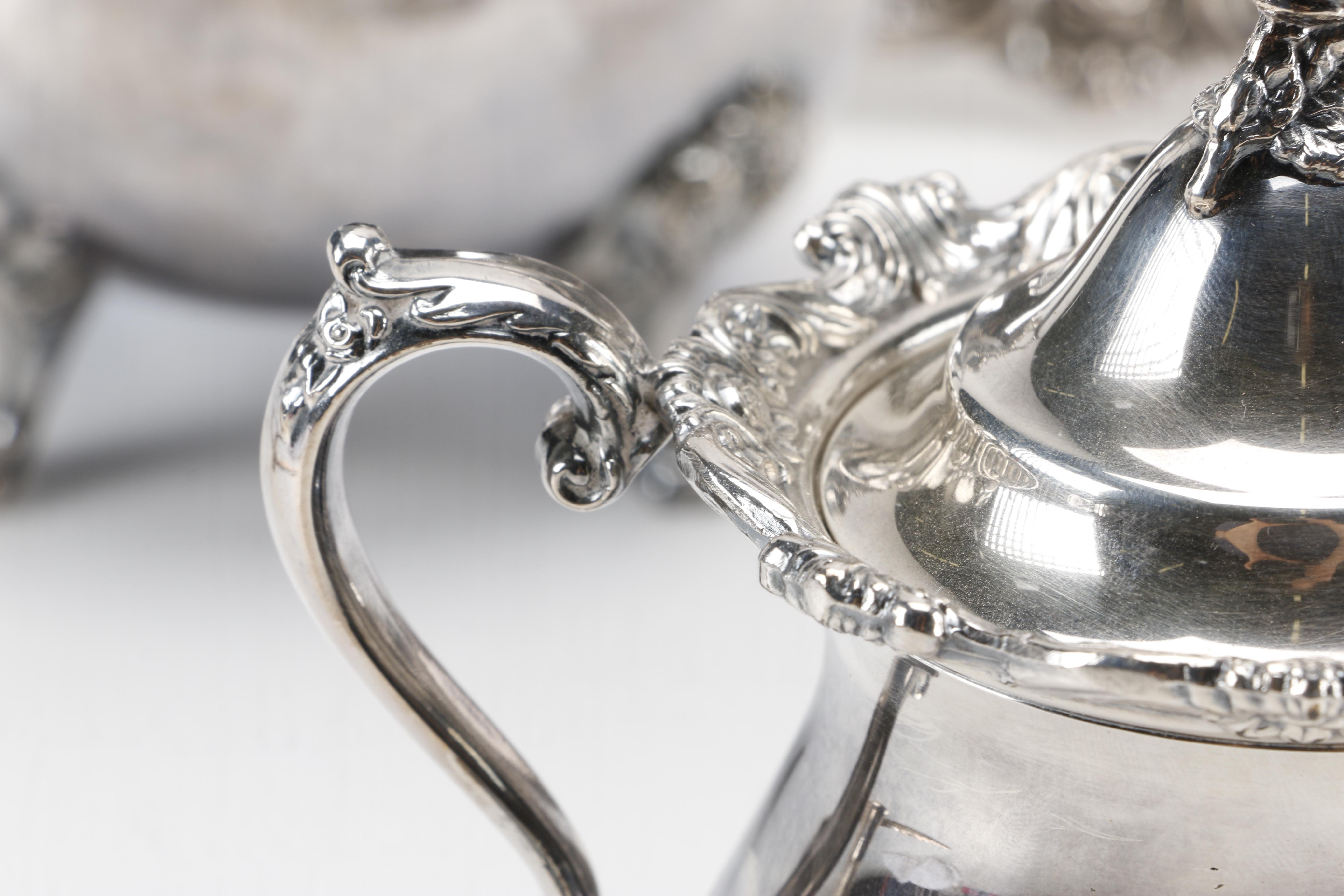 Wallace "Royal Rose" Silver Plate Coffee Set