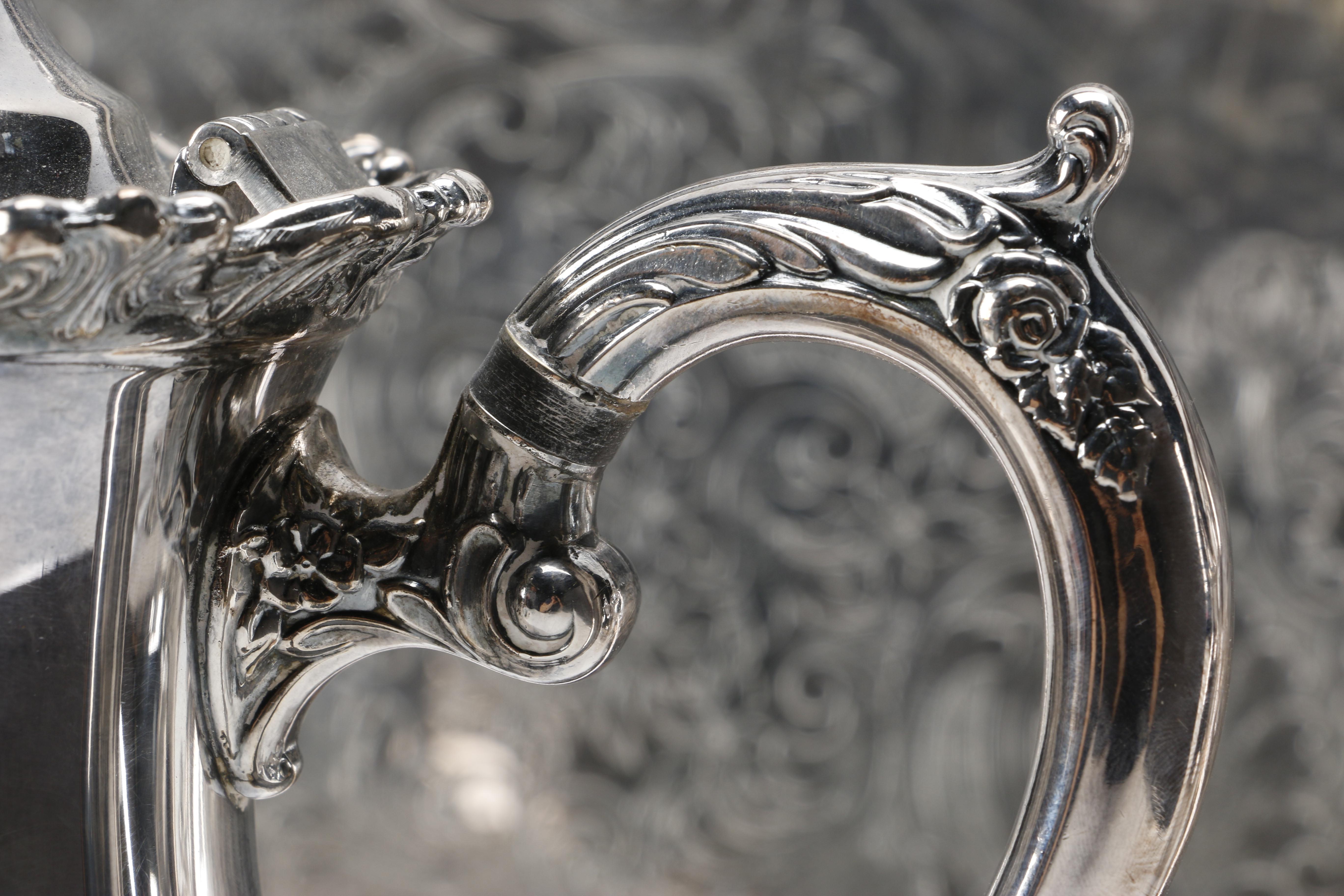 Wallace "Royal Rose" Silver Plate Coffee Set