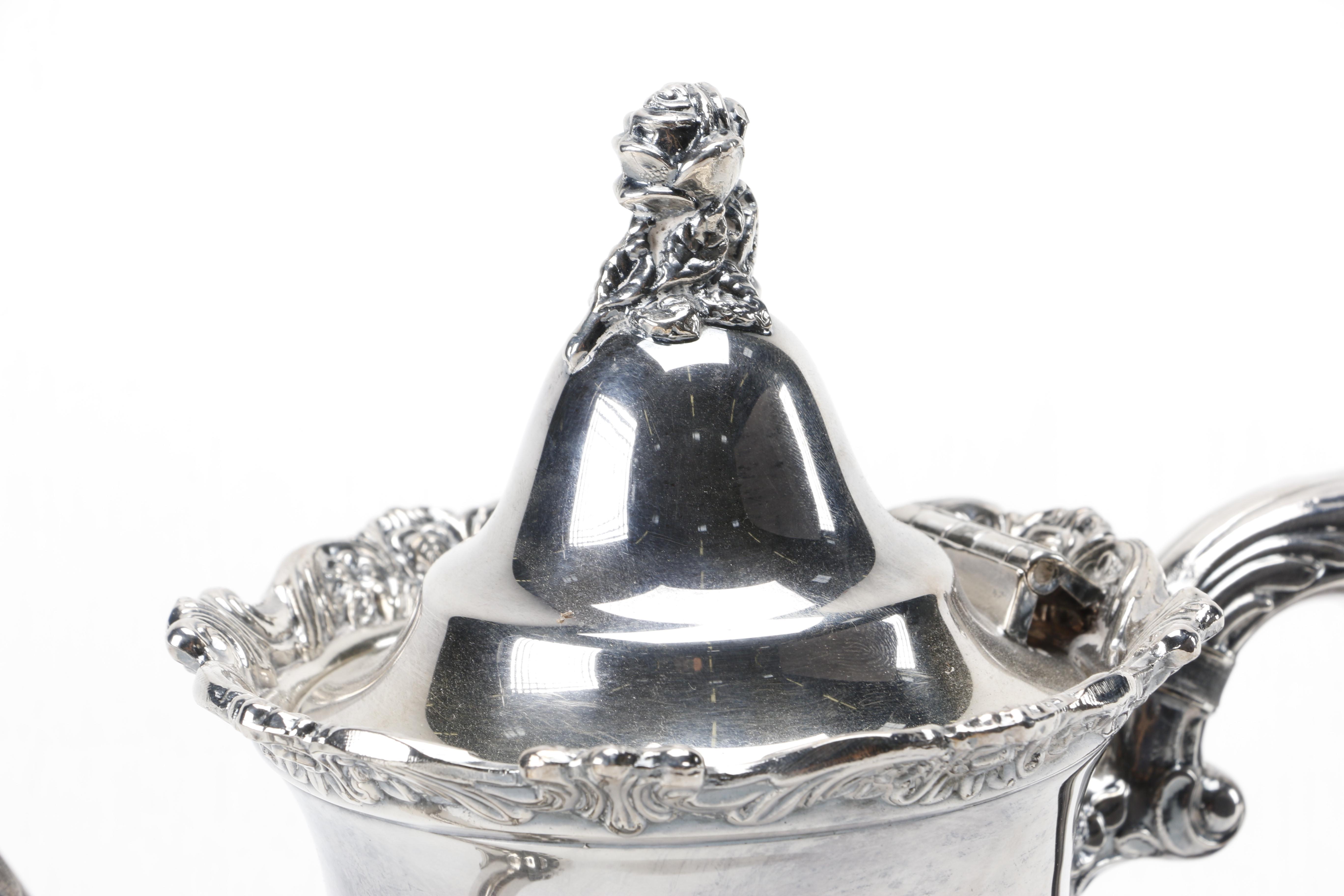 Wallace "Royal Rose" Silver Plate Coffee Set