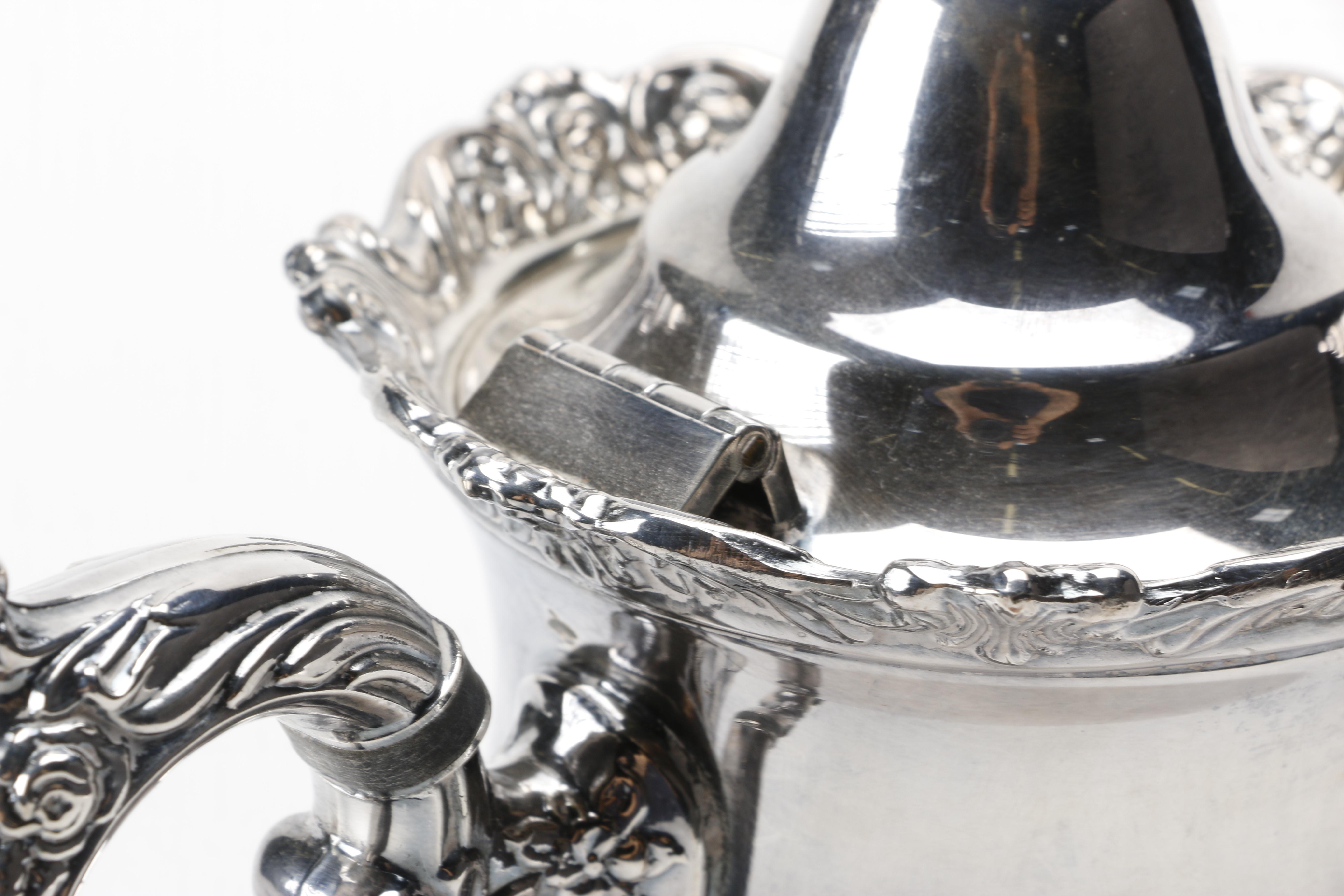 Wallace "Royal Rose" Silver Plate Coffee Set