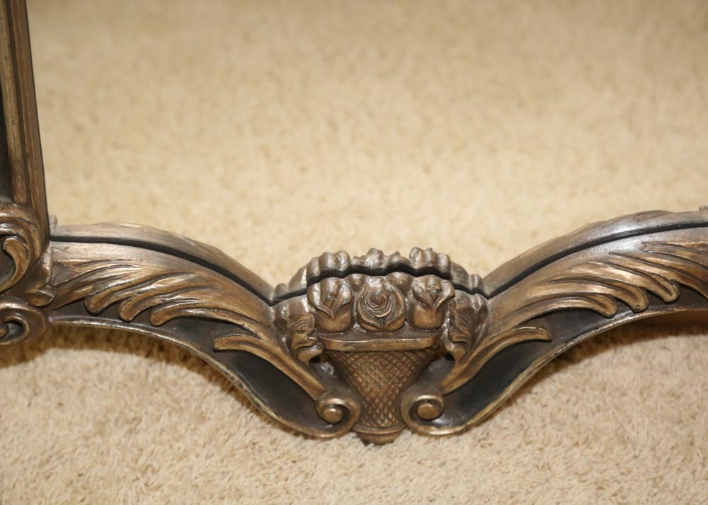 Metal Console Table and Mirror