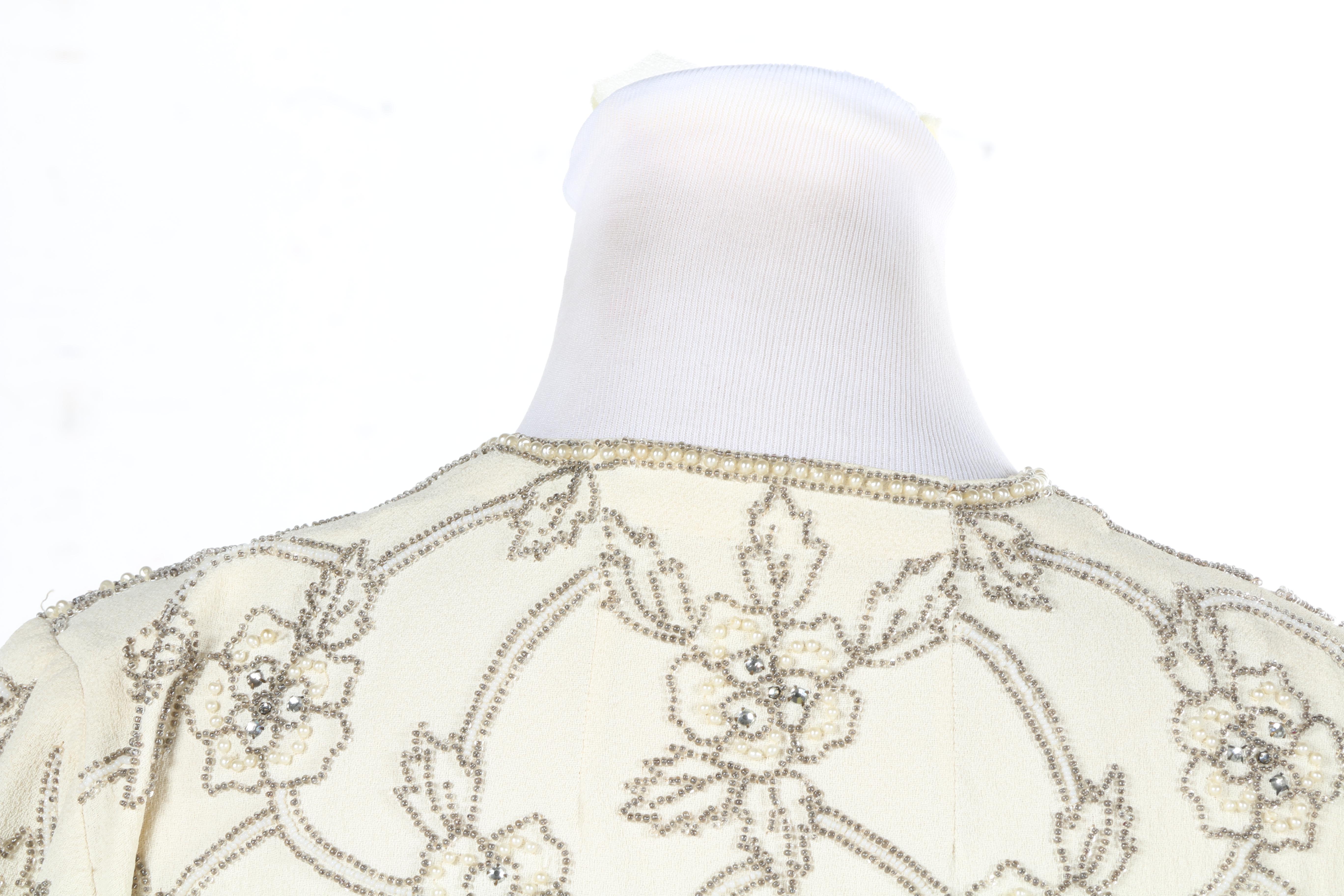 Vintage Beaded Crepe Shrug