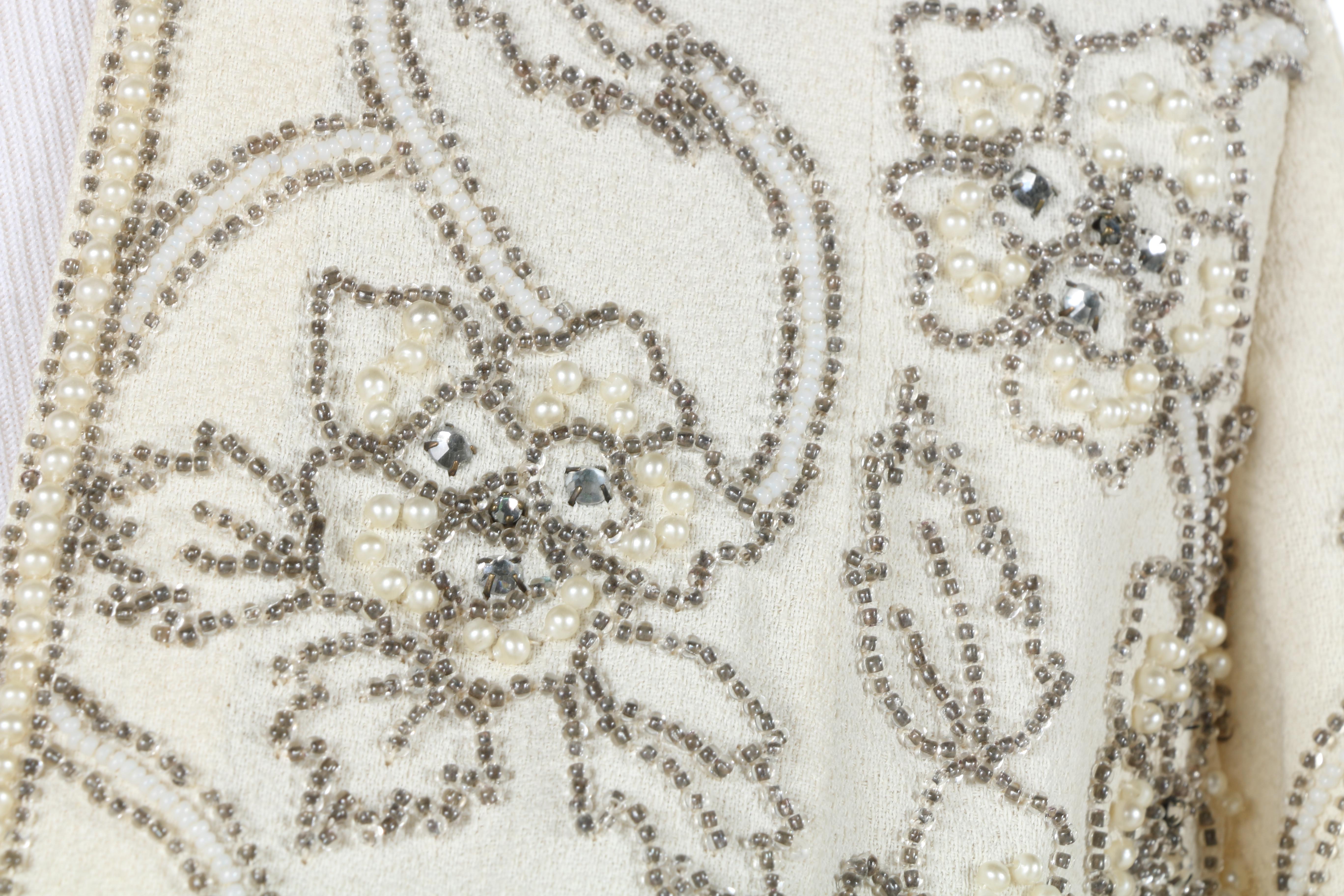 Vintage Beaded Crepe Shrug