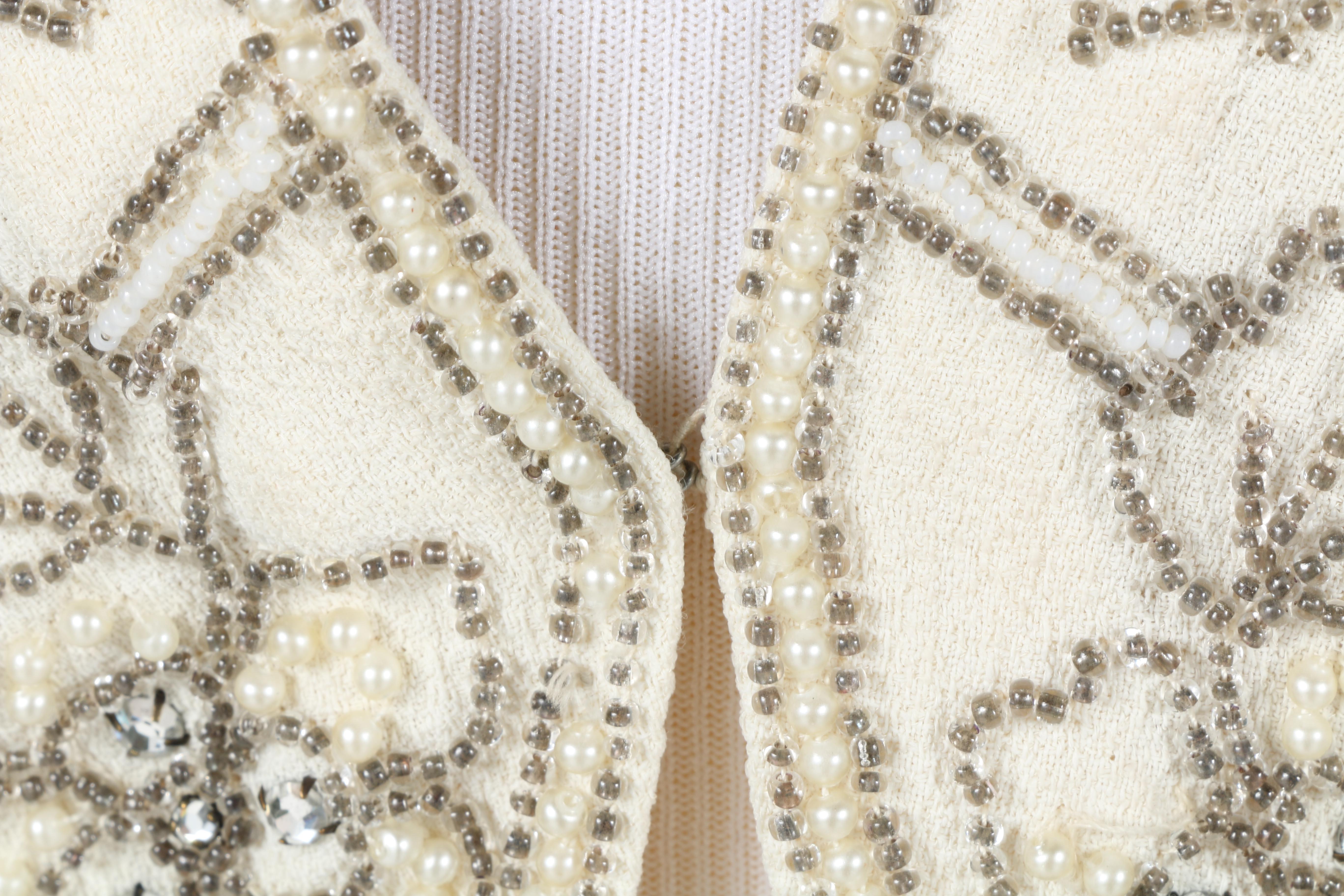 Vintage Beaded Crepe Shrug