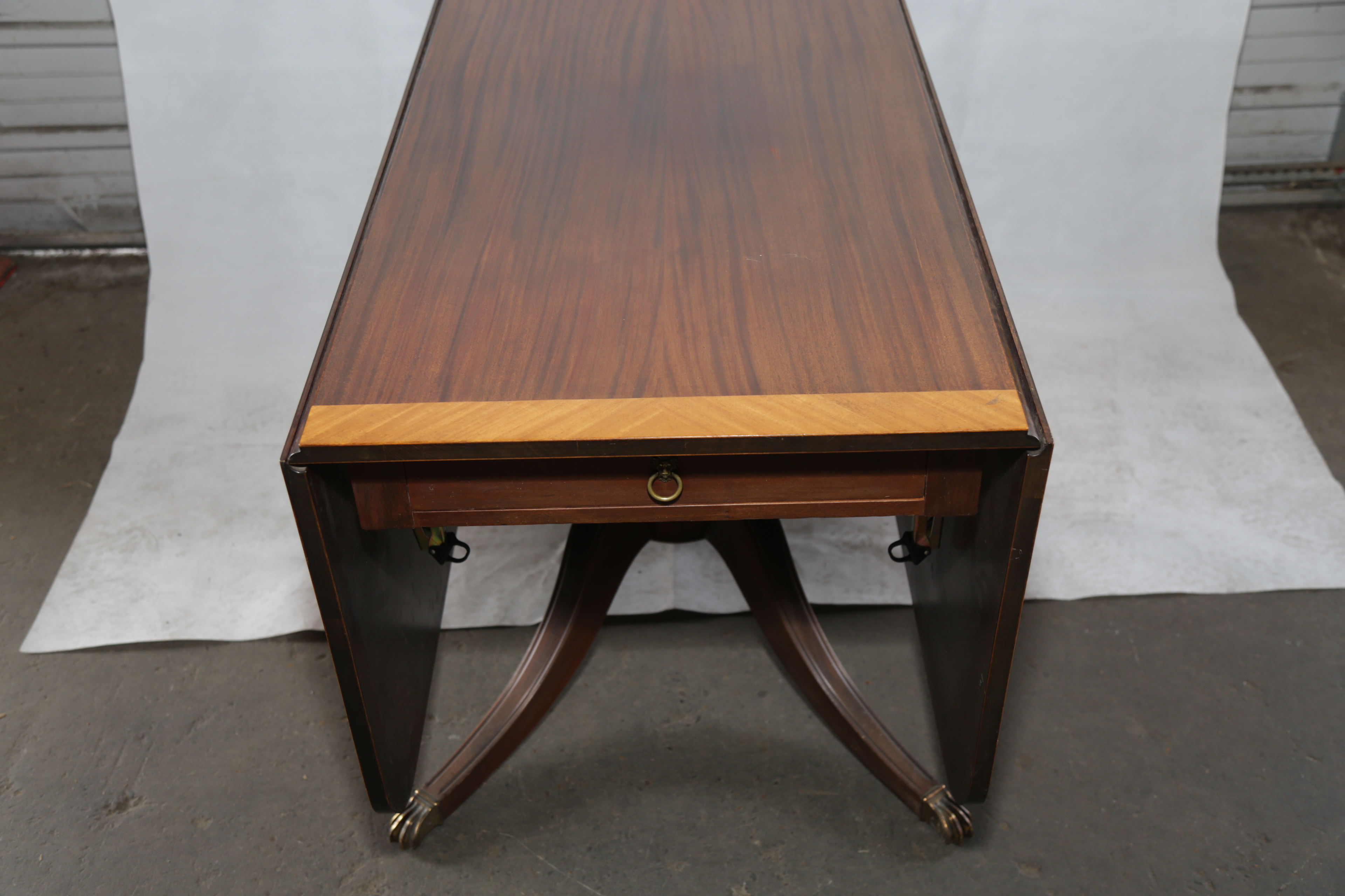 Duncan Phyfe Style Mahogany Drop Leaf Table by Elite Furniture