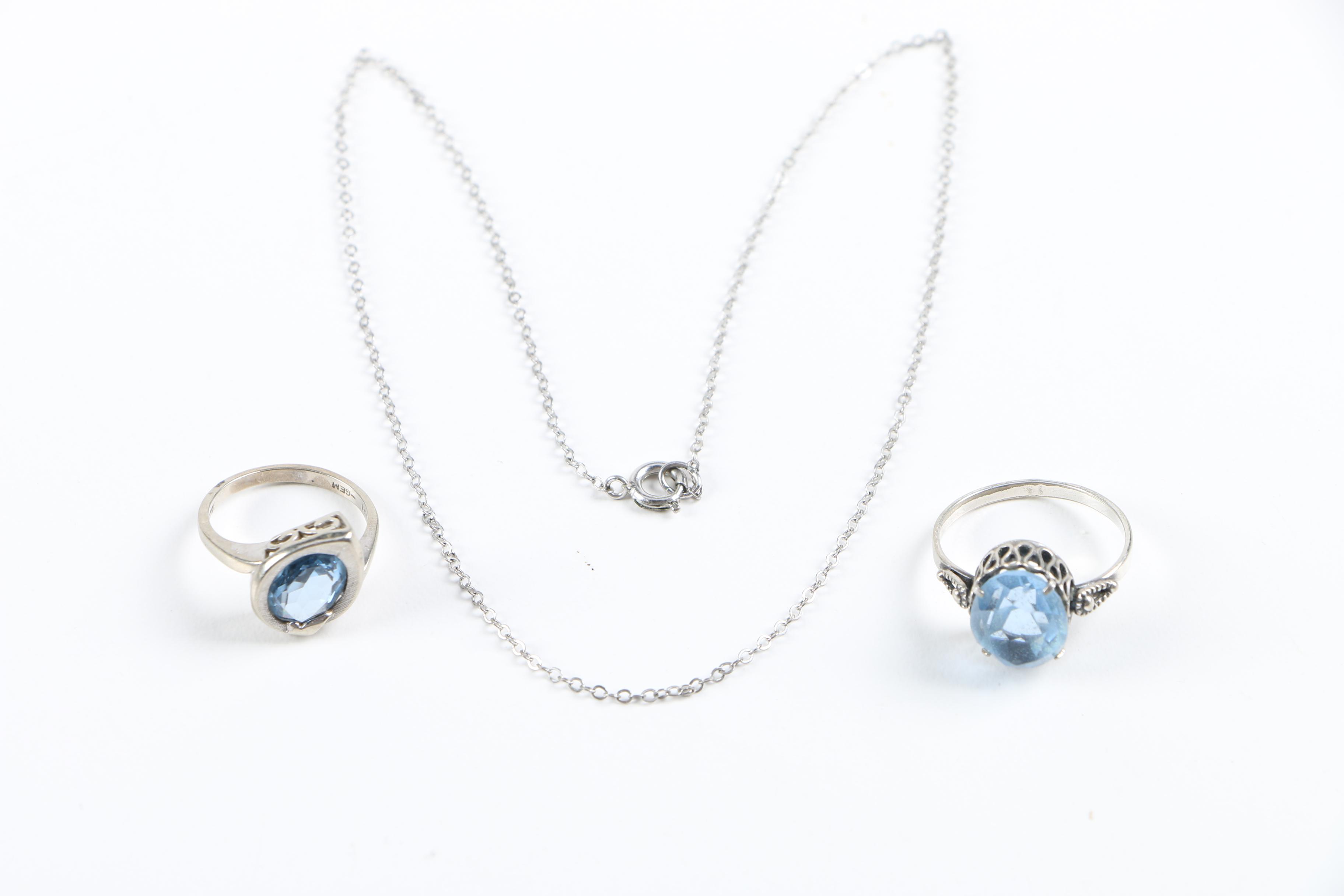 Costume Necklaces and Rings Including Sterling Silver