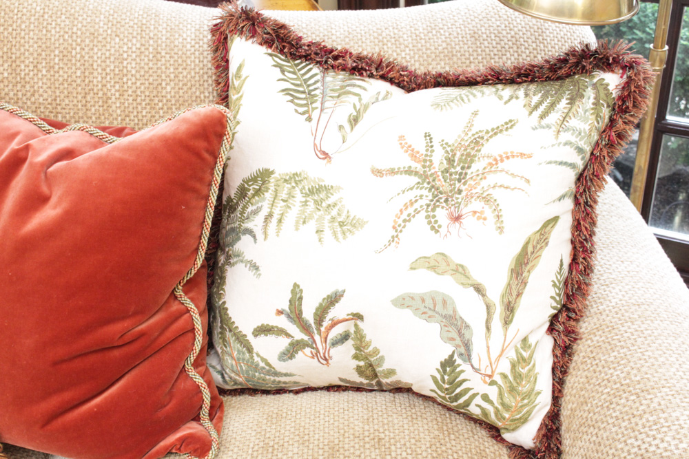 Custom Upholstered Camel Back Sofa