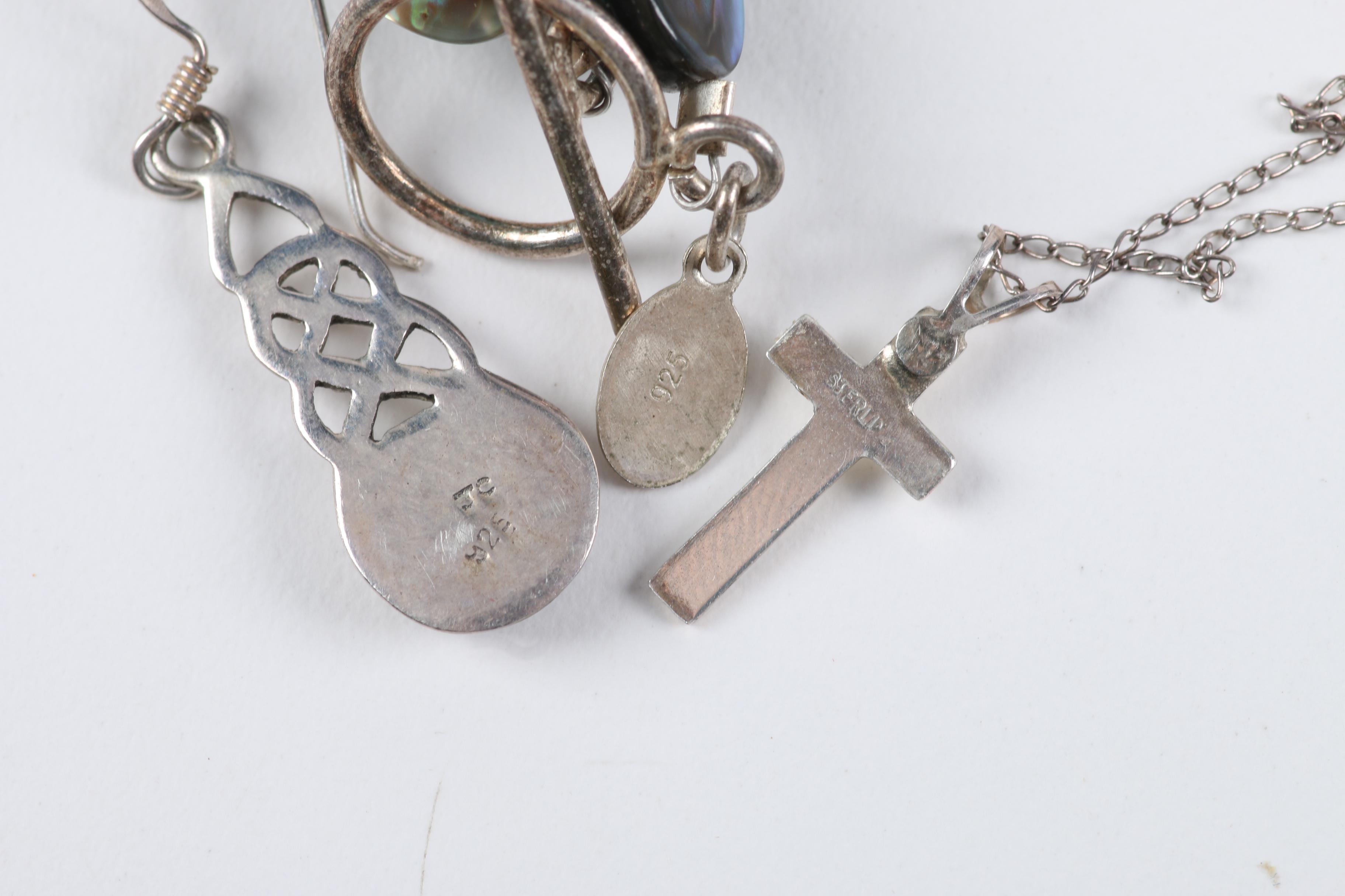 Sterling Silver Hematite and Stone Jewelry