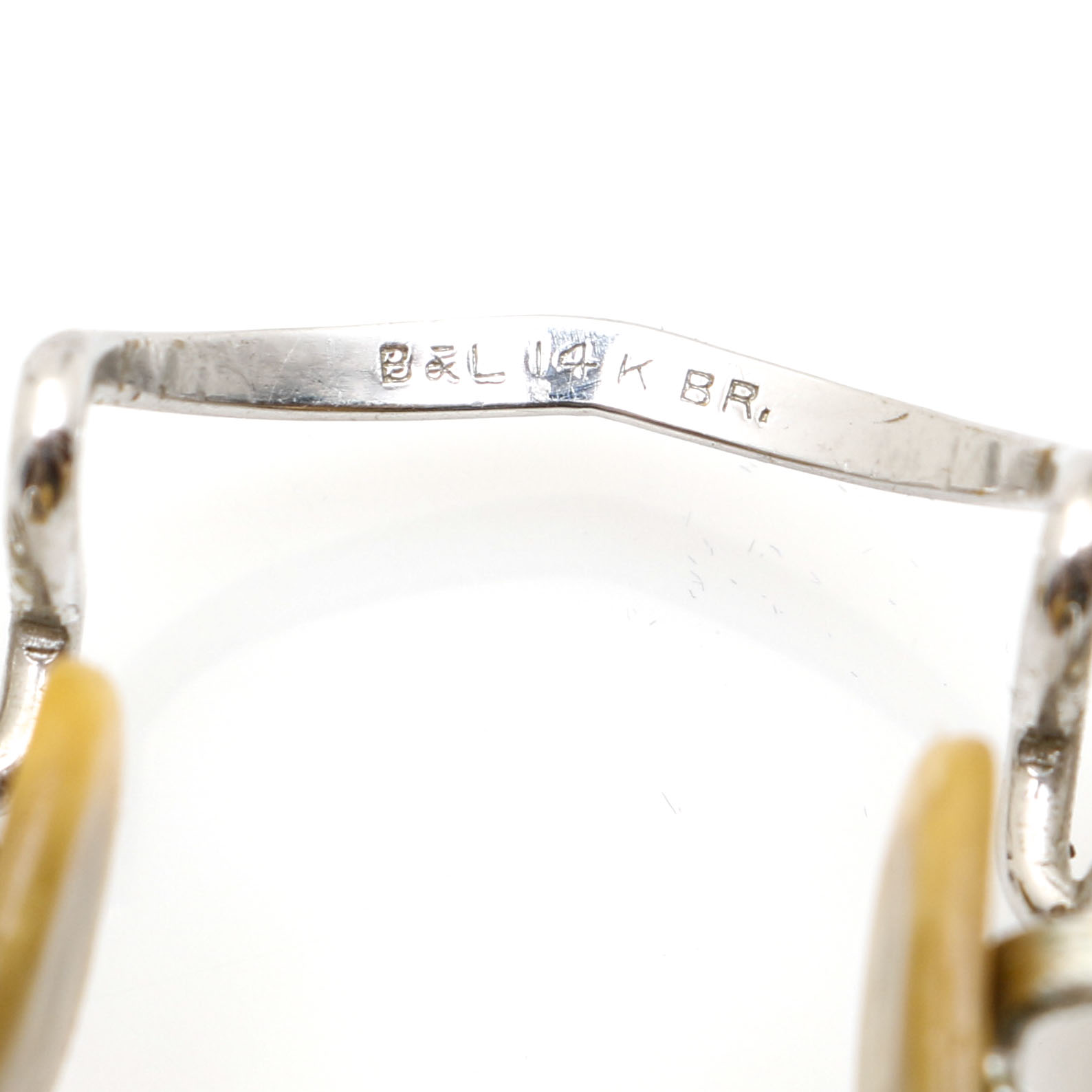 Vintage 14K White Gold Frameless Eyeglasses