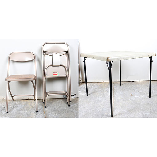 Vintage Folding Table and Chairs by Samsonite
