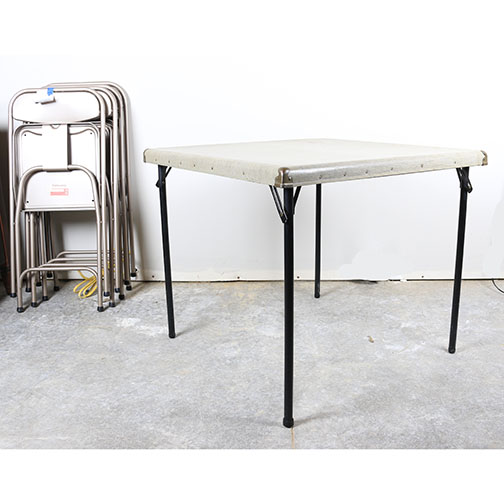 Vintage Folding Table and Chairs by Samsonite