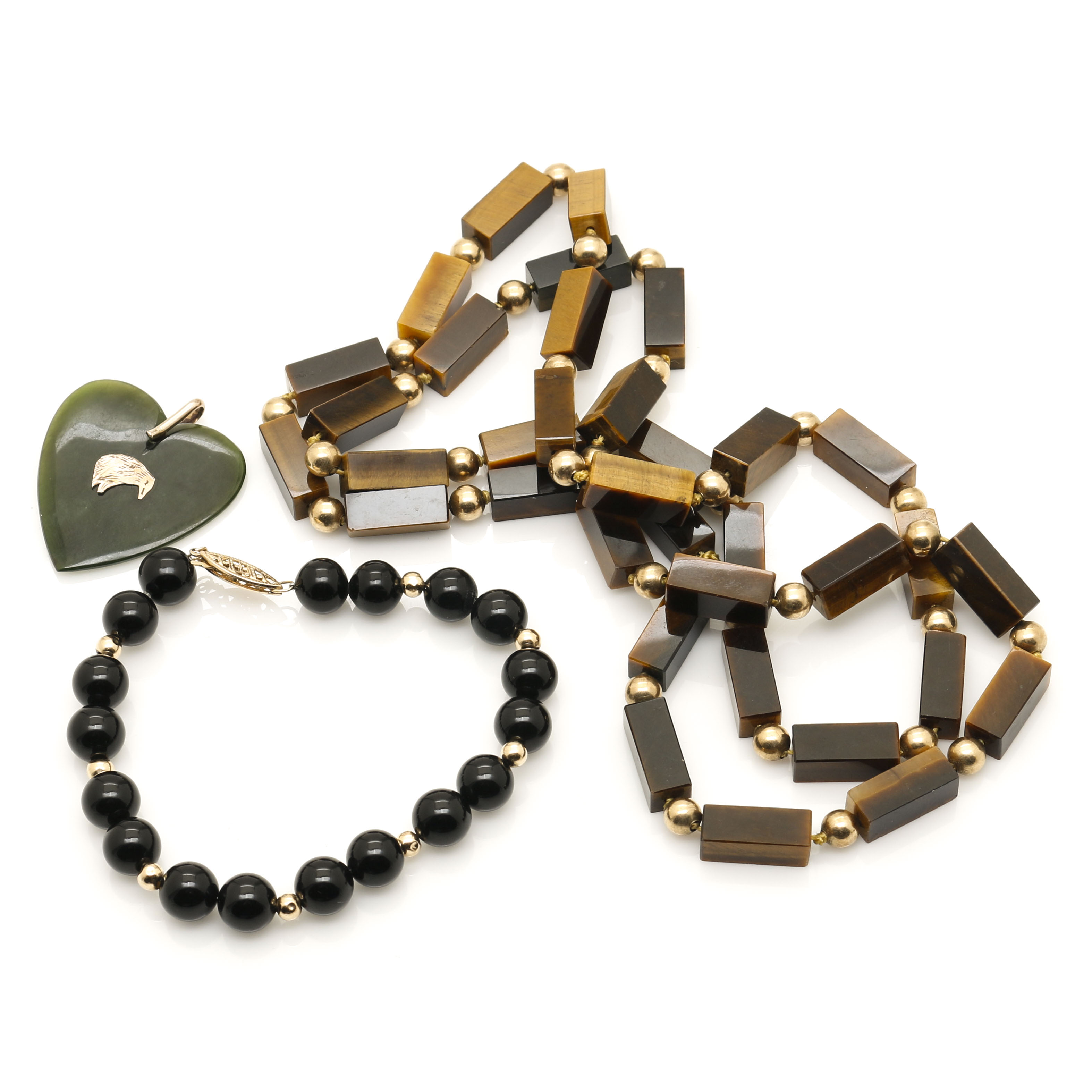 10K Yellow Gold and Semi-Precious Stone Jewelry Assortment