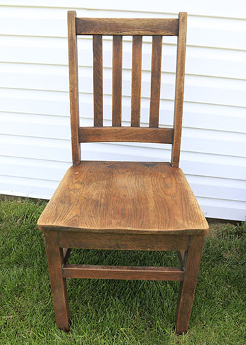 Early 20th Century Oak Chairs, Including One With an Ohio State Reformatory Label