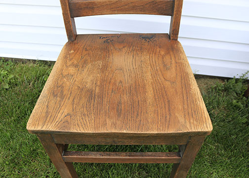 Early 20th Century Oak Chairs, Including One With an Ohio State Reformatory Label