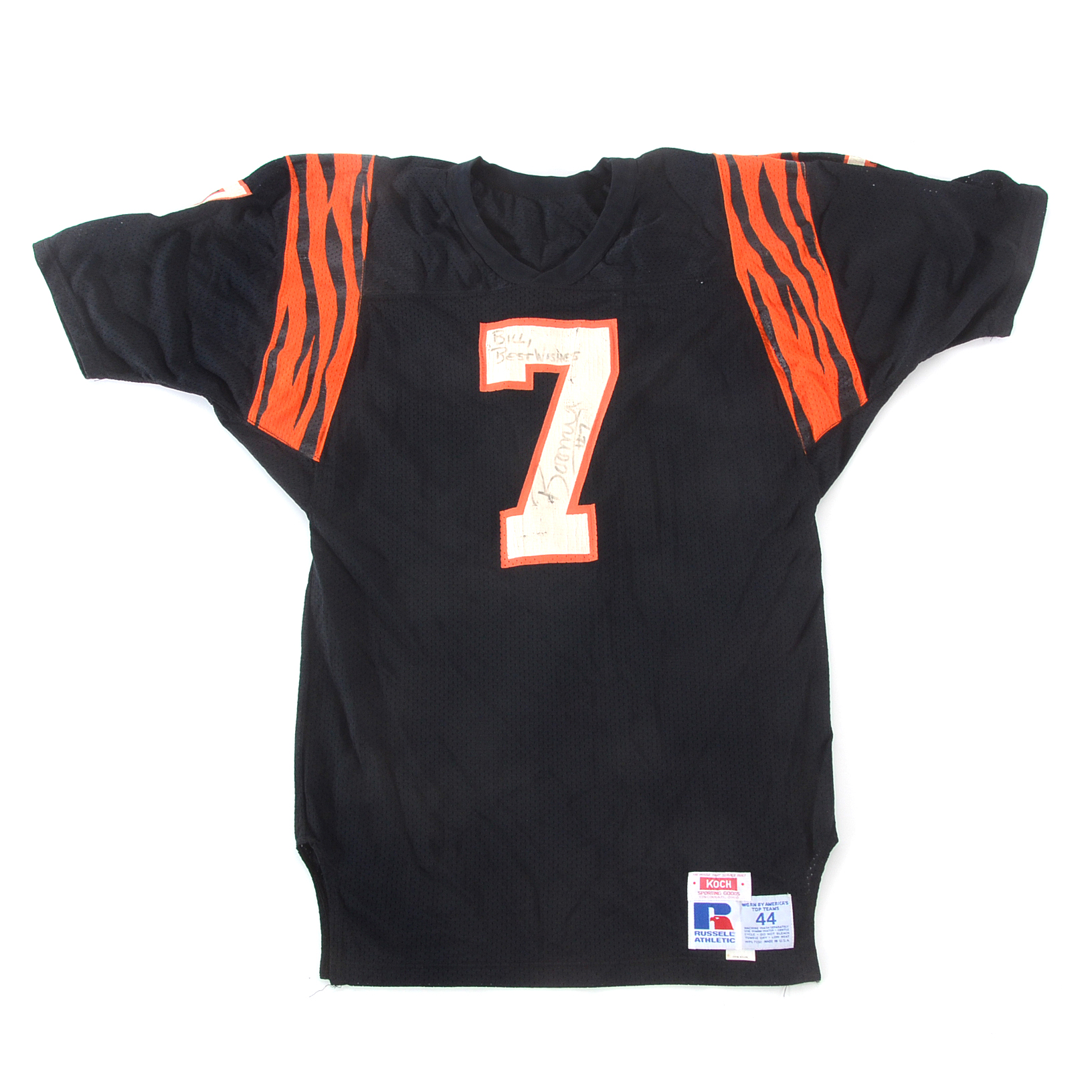 Boomer Esiason Signed Vintage Koch/Russell Jersey