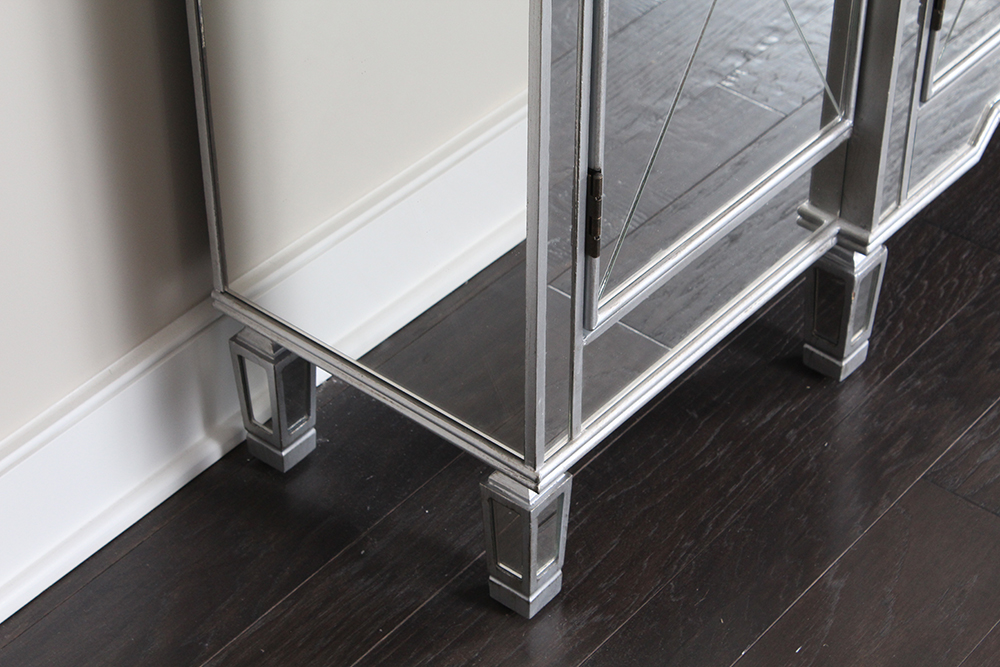 Neoclassical Style Mirrored Breakfront Console by Powell