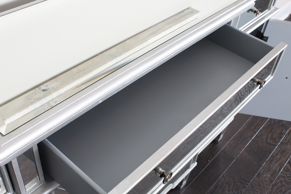 Neoclassical Style Mirrored Breakfront Console by Powell