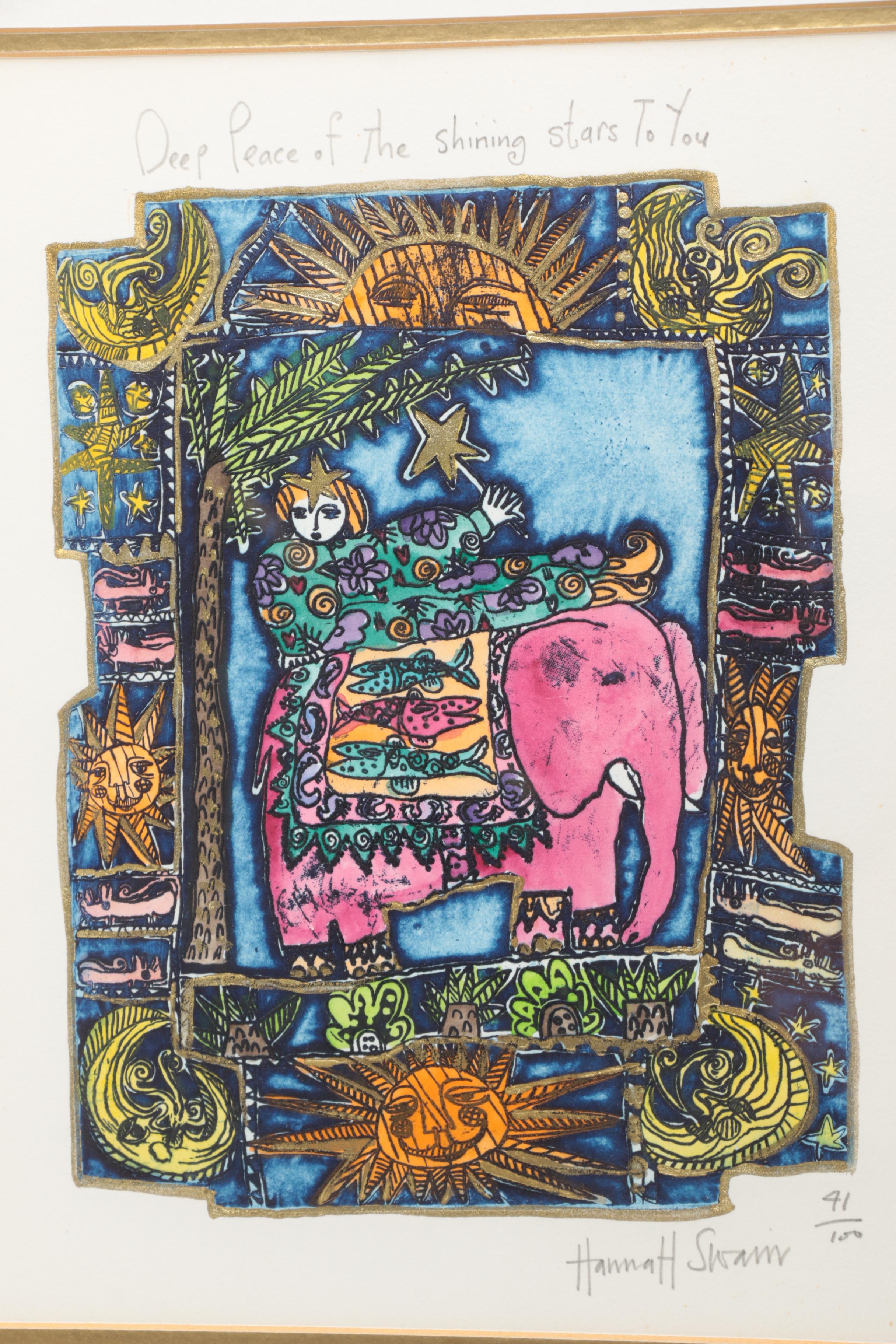 Hannah Swain Limited Edition Hand-Colored Etching "Deep Peace"