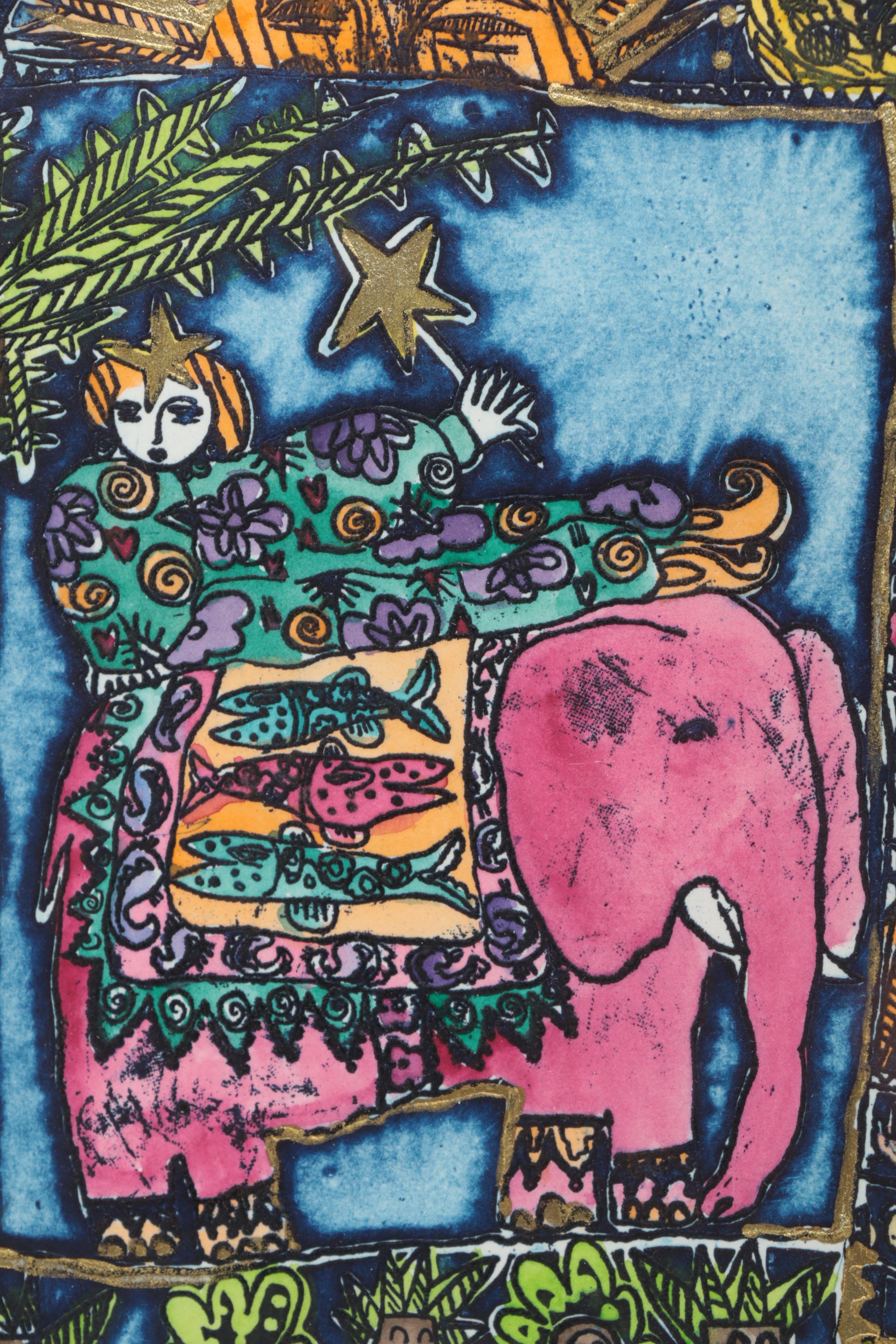 Hannah Swain Limited Edition Hand-Colored Etching "Deep Peace"