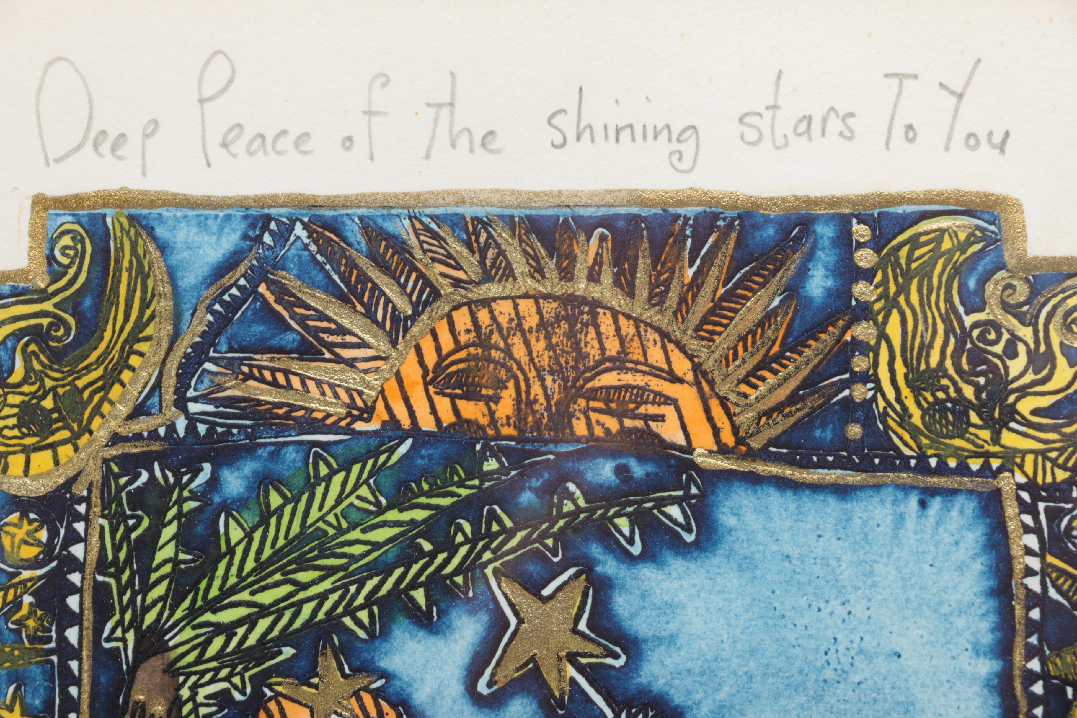 Hannah Swain Limited Edition Hand-Colored Etching "Deep Peace"