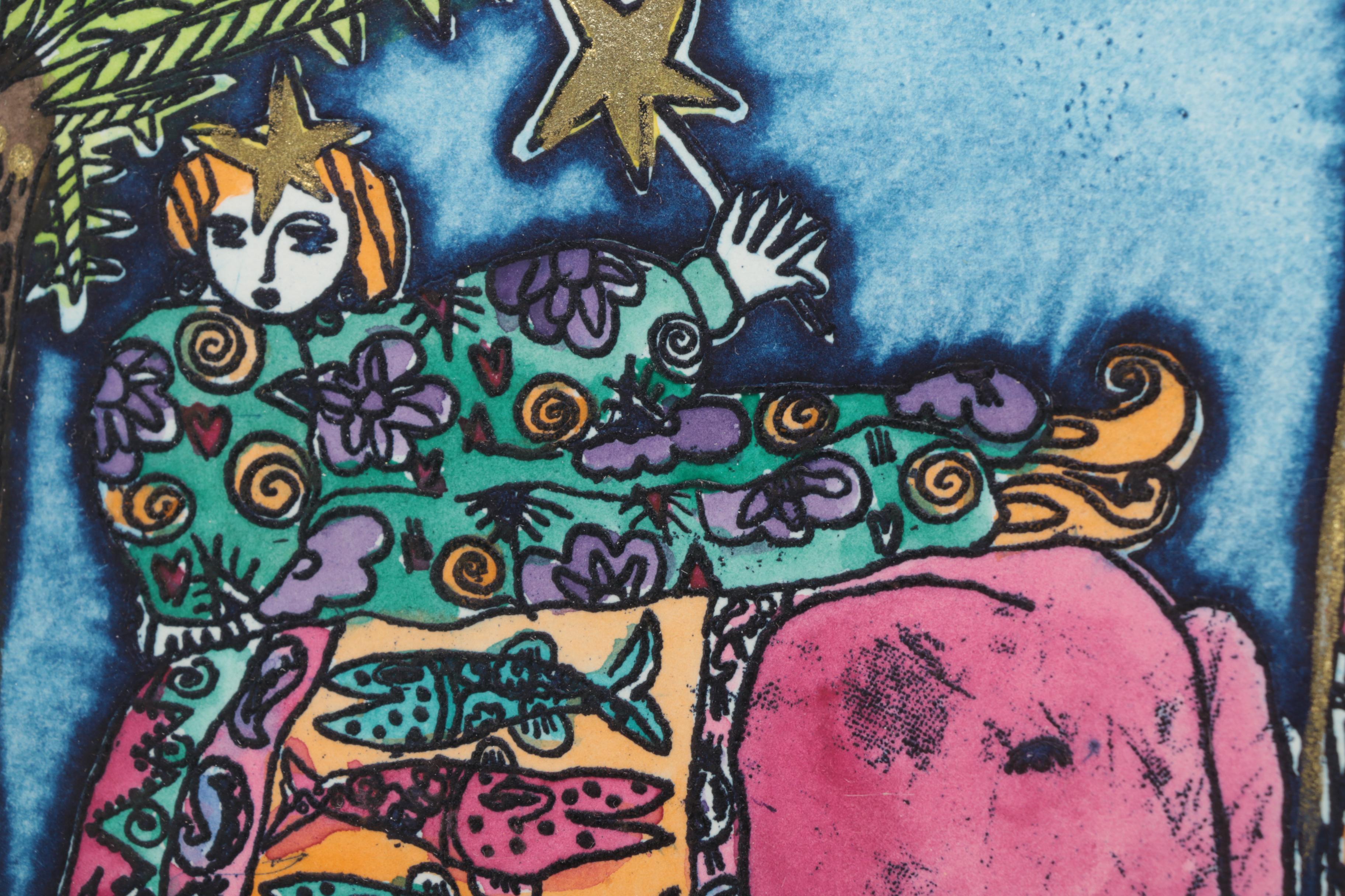 Hannah Swain Limited Edition Hand-Colored Etching "Deep Peace"