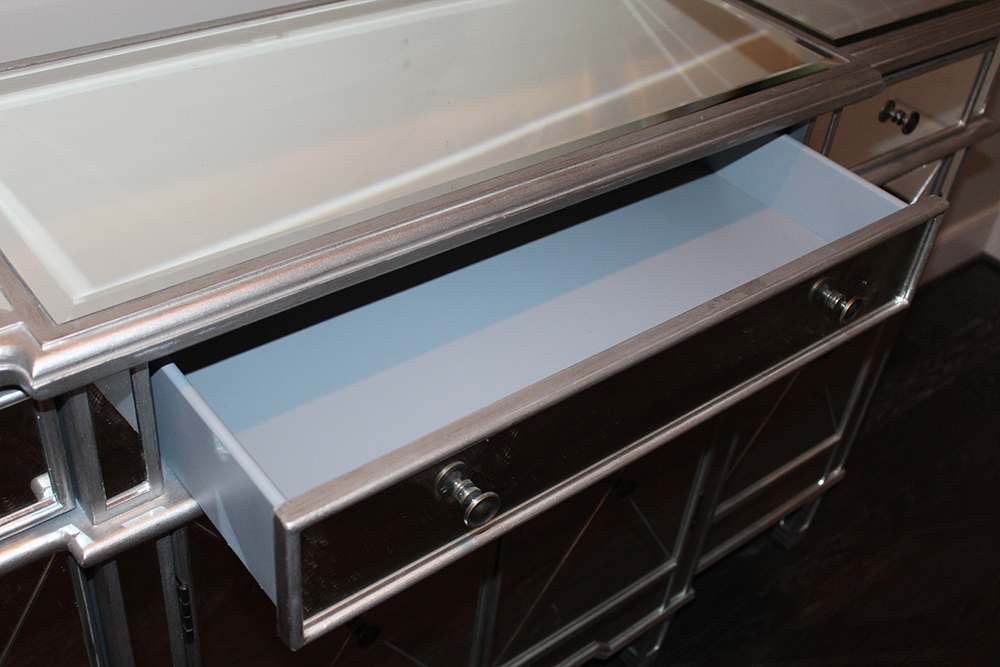 Neoclassical Style Mirrored Breakfront Console by Powell