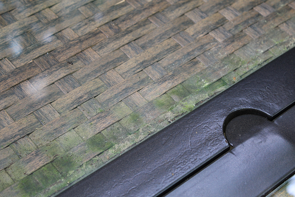 "Carol Stream" Outdoor Wicker Extendable Patio Table with Chairs by Hampton Bay