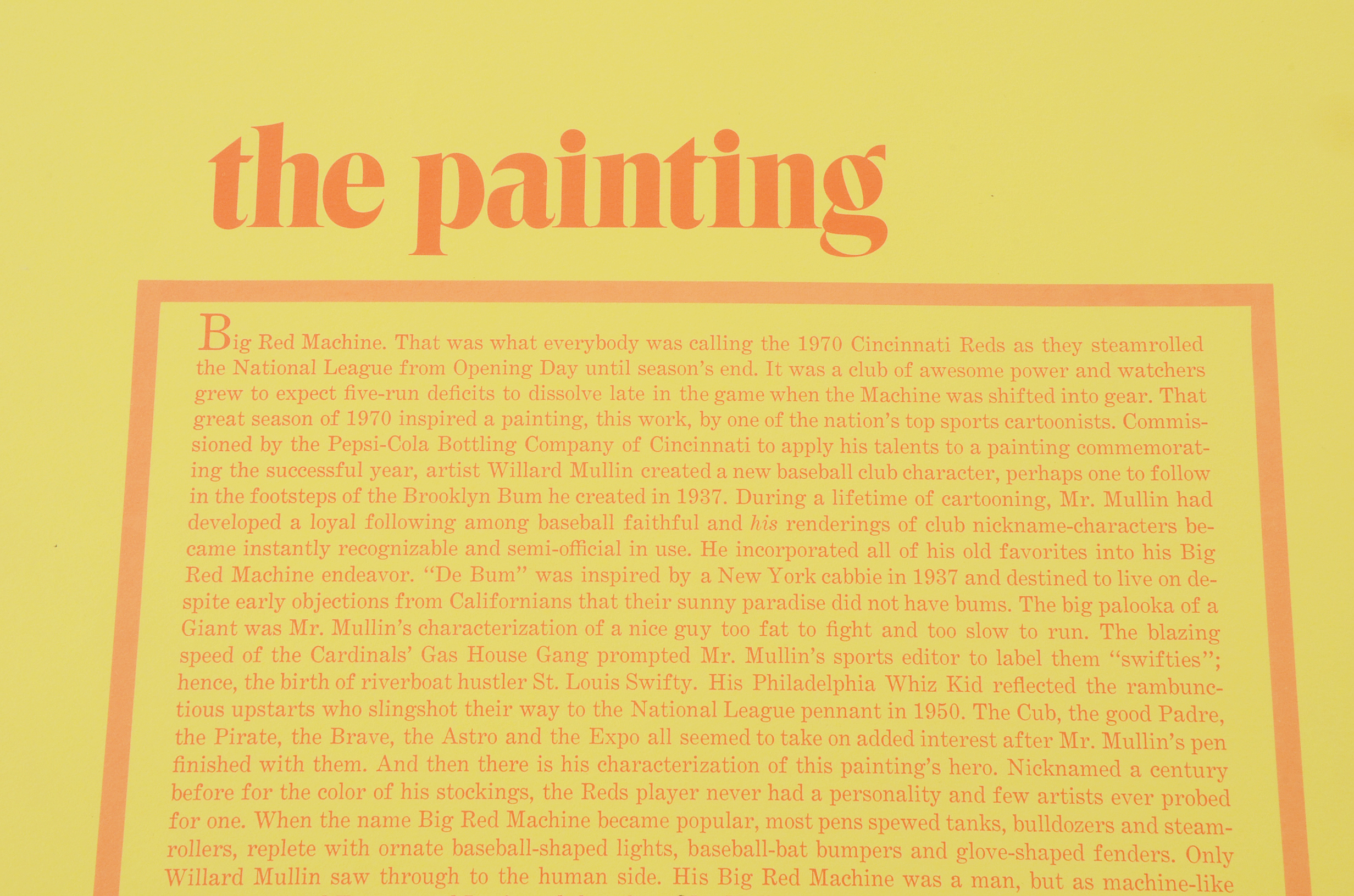 1974 "The Big Red Machine Print"