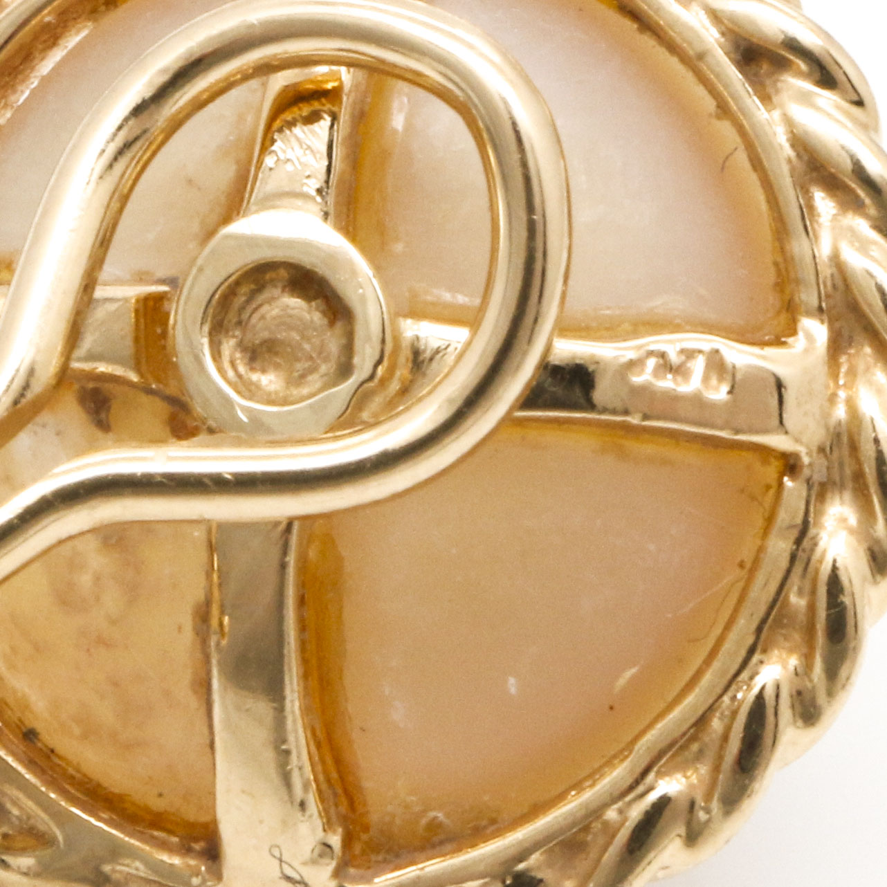 14K Yellow Gold, Emerald, and Cultured Pearl Brooch