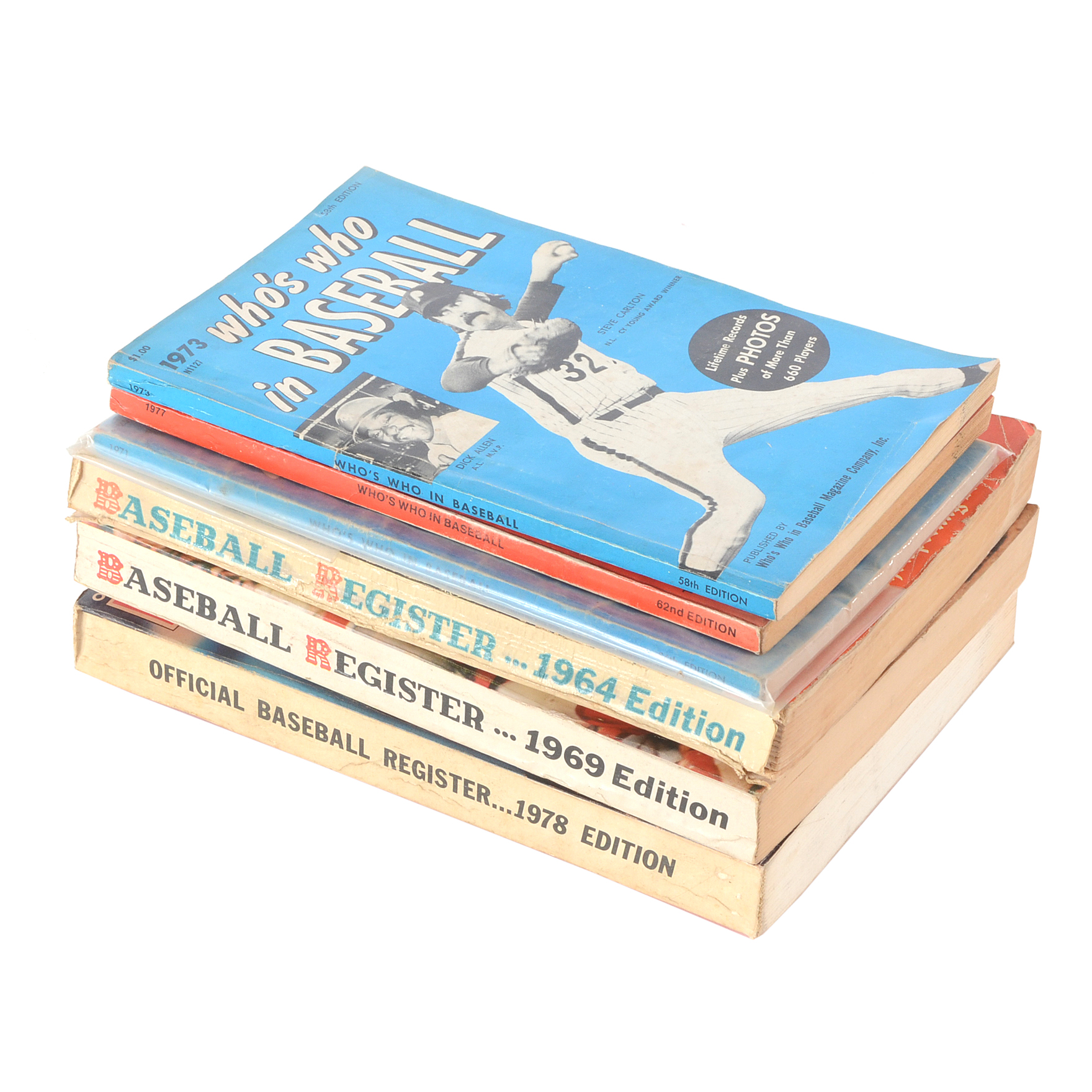 1960s and 1970s "Baseball Register" and "Who's Who In Baseball"
