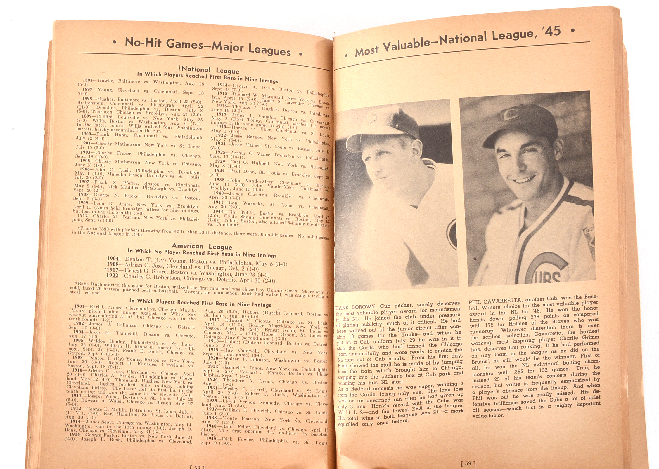 1939 "A Century of Baseball" and 1946 Baseball Guide