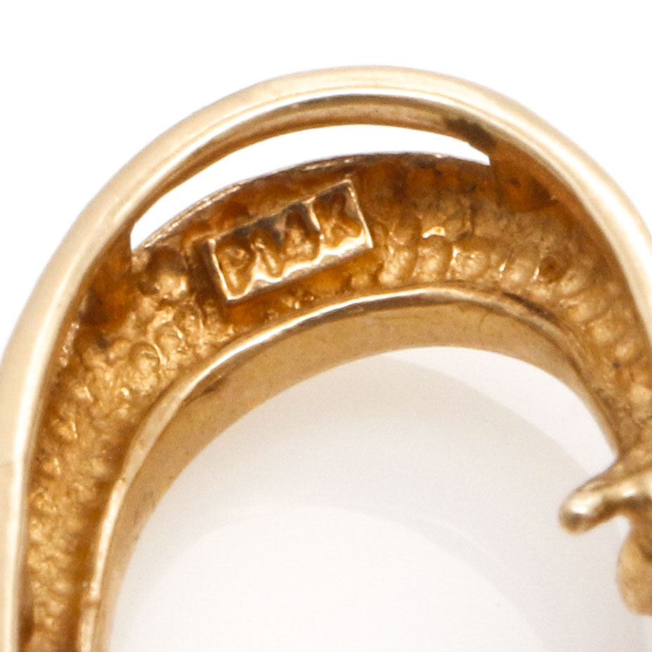 14K Yellow Gold Ruby and Diamond Heart Pendant