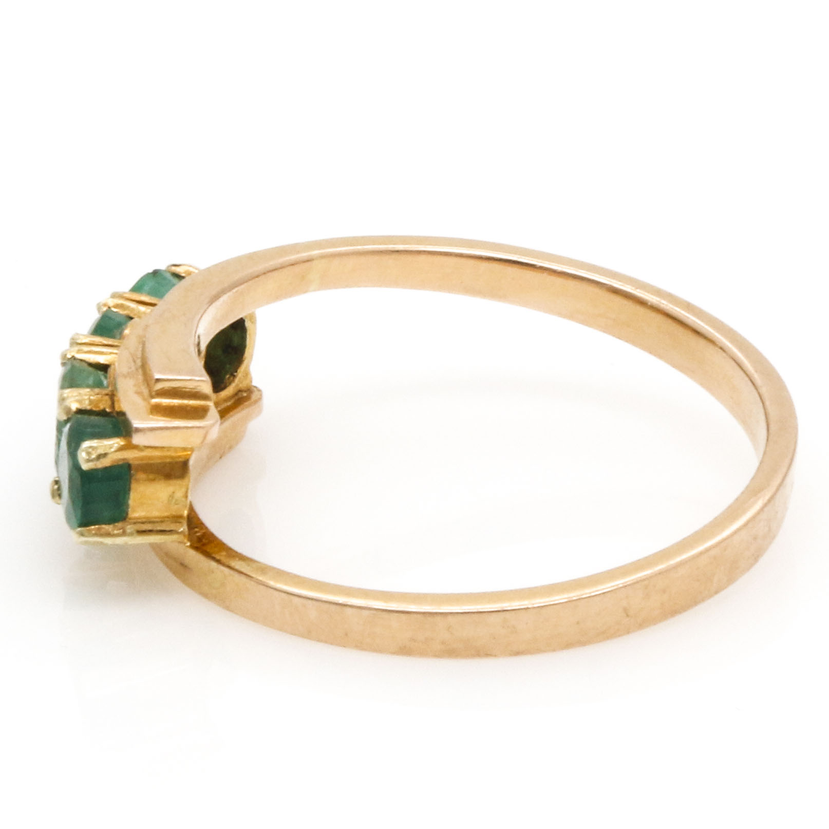 14K Yellow Gold Emerald Ring
