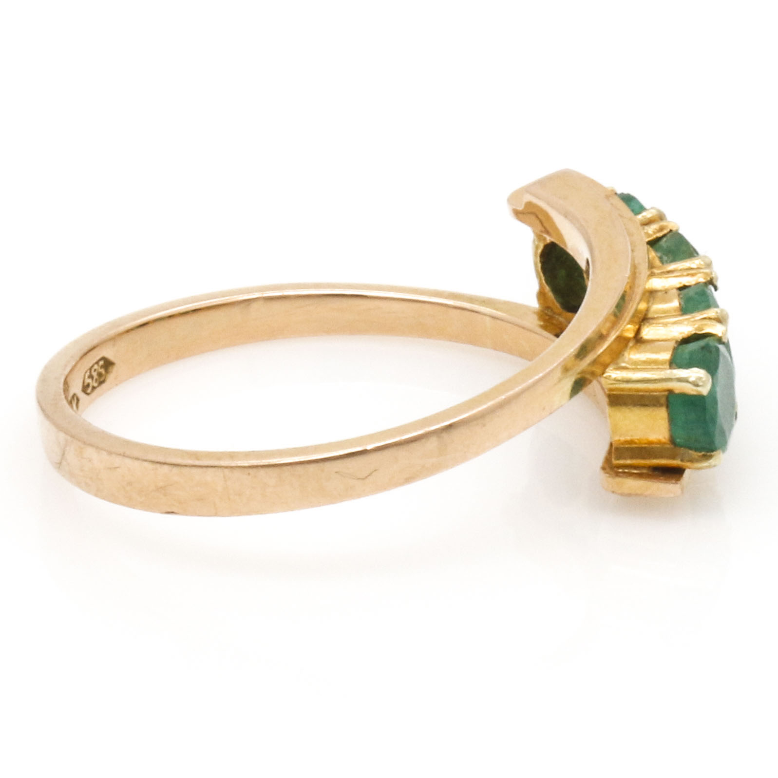 14K Yellow Gold Emerald Ring