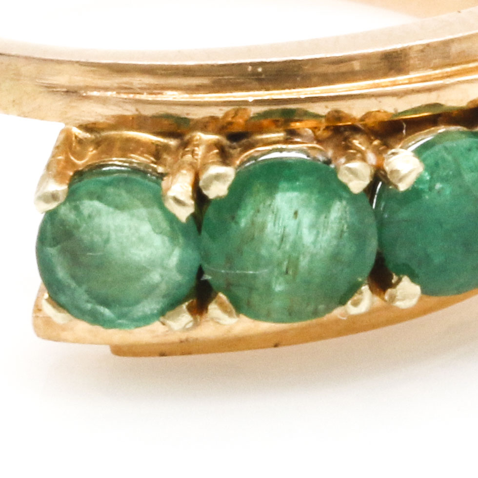 14K Yellow Gold Emerald Ring