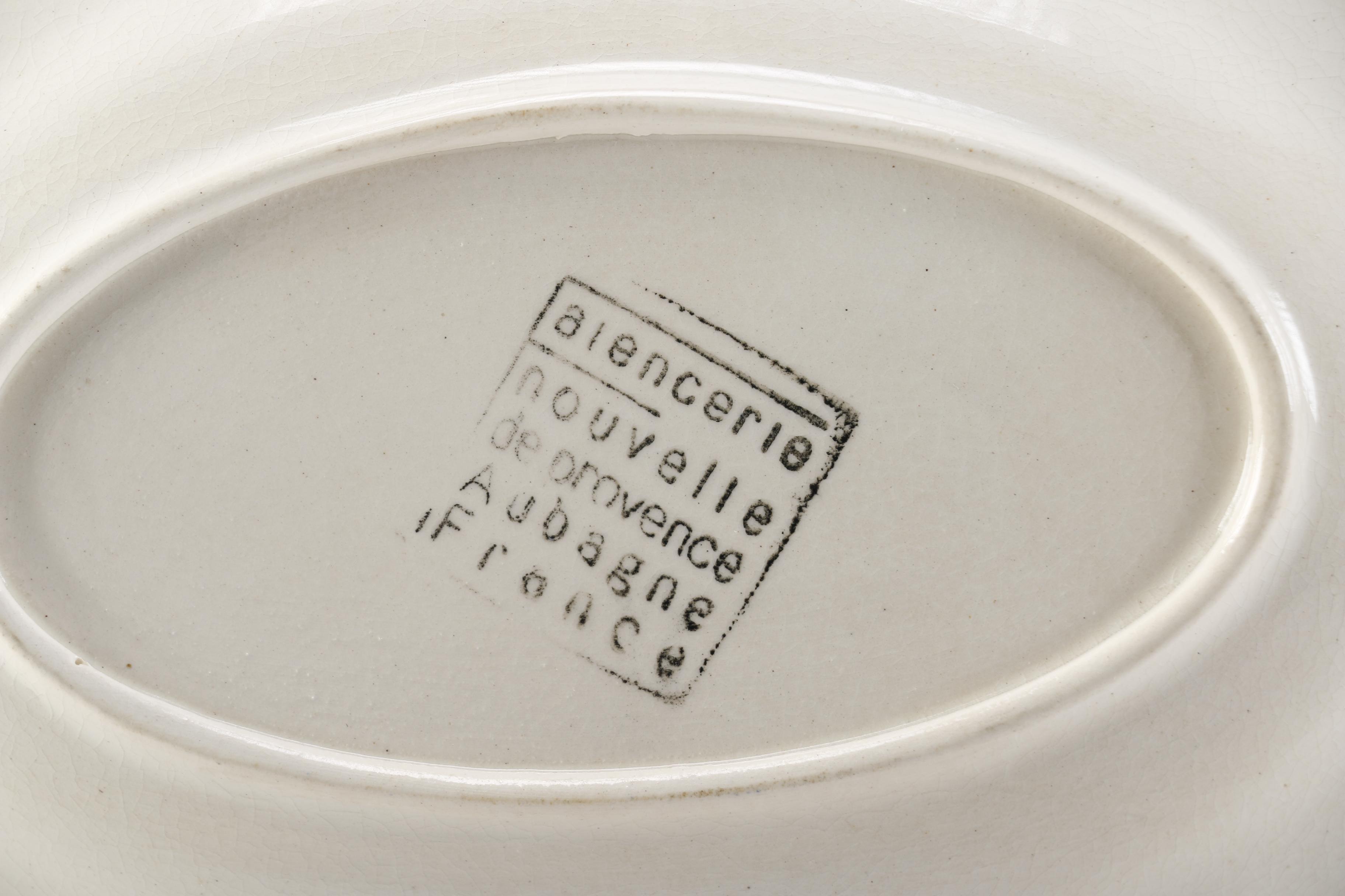 French Blue and White Floral Ceramic Plates