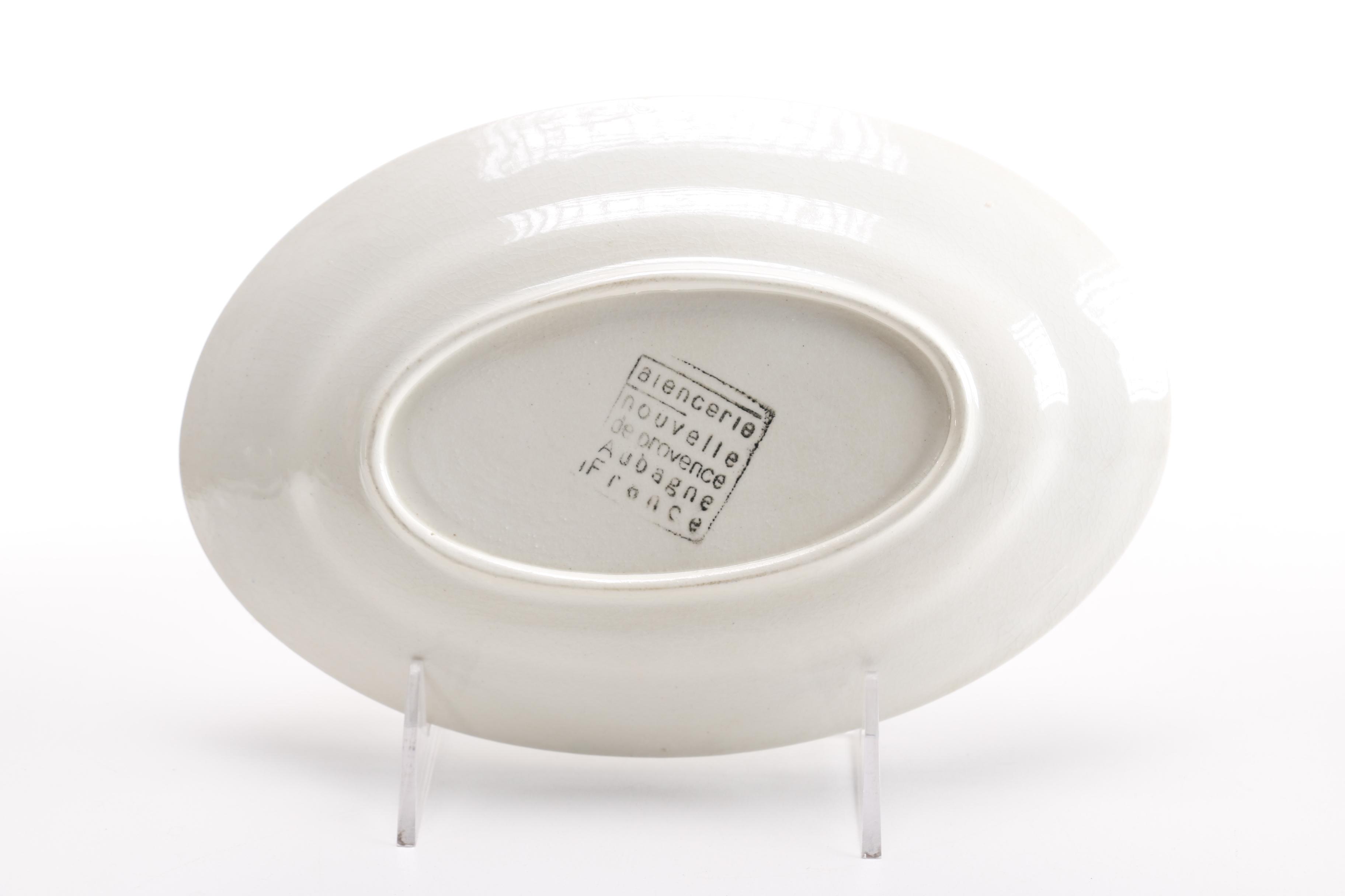 French Blue and White Floral Ceramic Plates