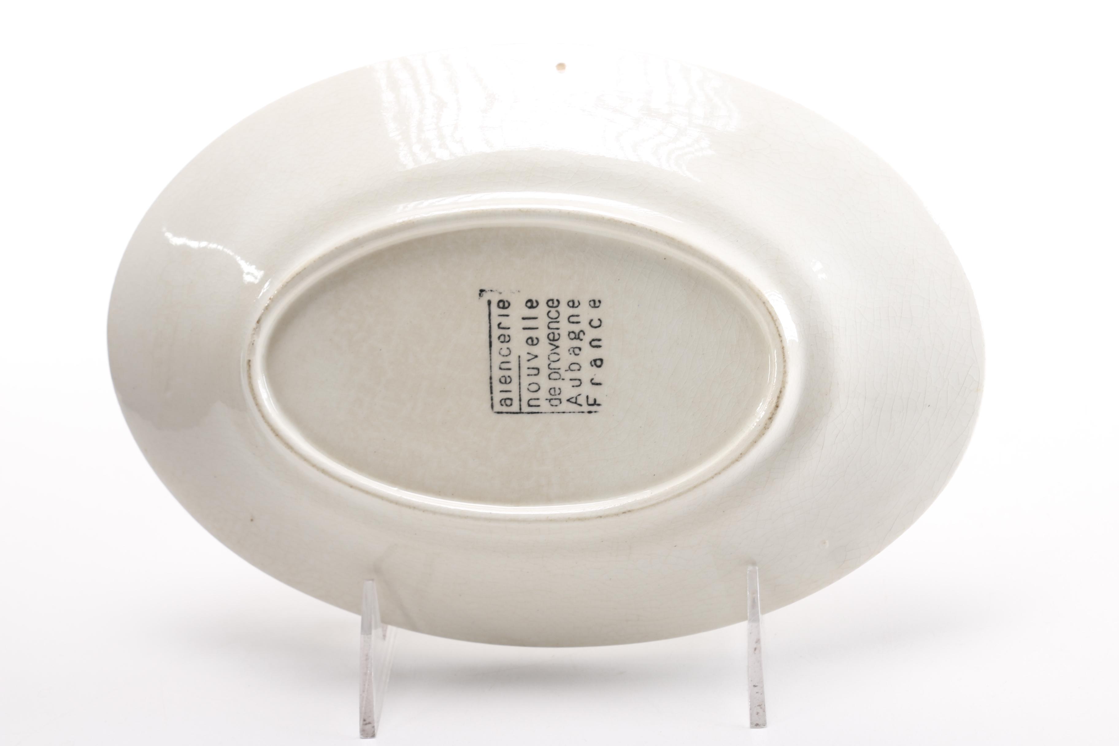 French Blue and White Floral Ceramic Plates