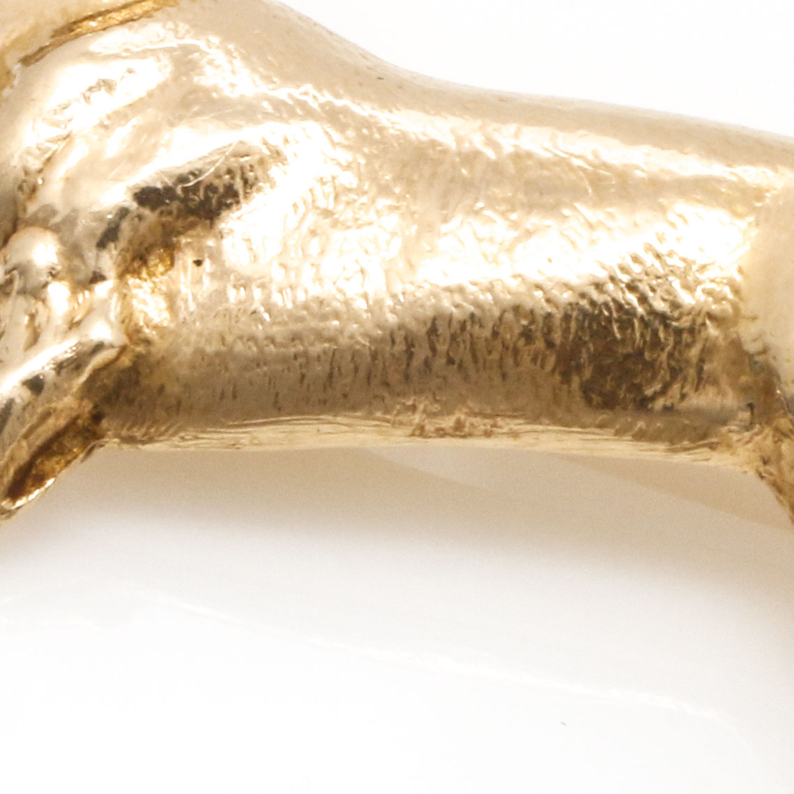 14K Yellow Gold and Ruby Dachshund Brooch