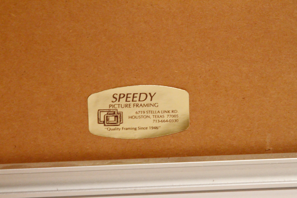 Anna Ticho Framed Offset Lithograph "Yellow and Red Gladiola"