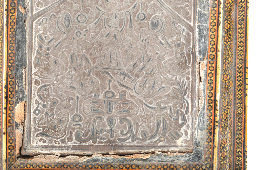 Antique Indo-Persian Marquetry and Bone Inlay Panel