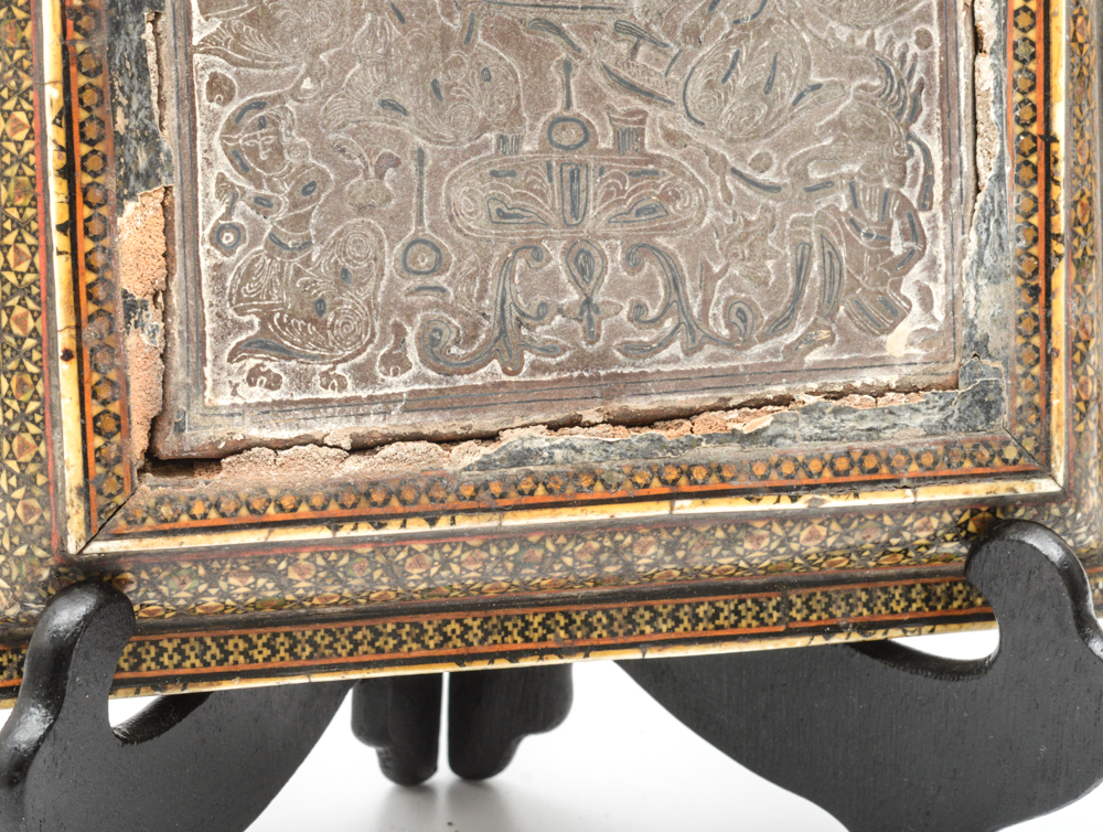 Antique Indo-Persian Marquetry and Bone Inlay Panel