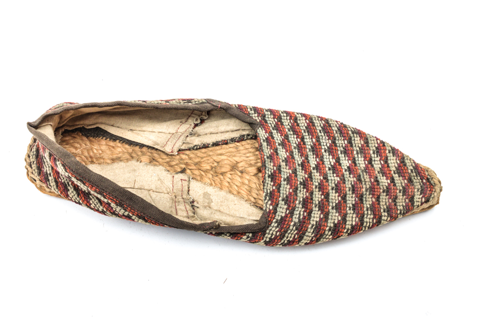 Antique Mexican Hand Crafted Fabric Shoes