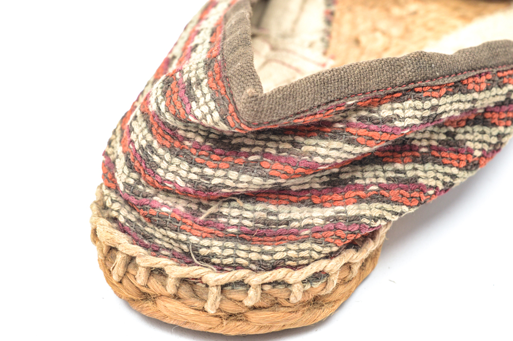 Antique Mexican Hand Crafted Fabric Shoes