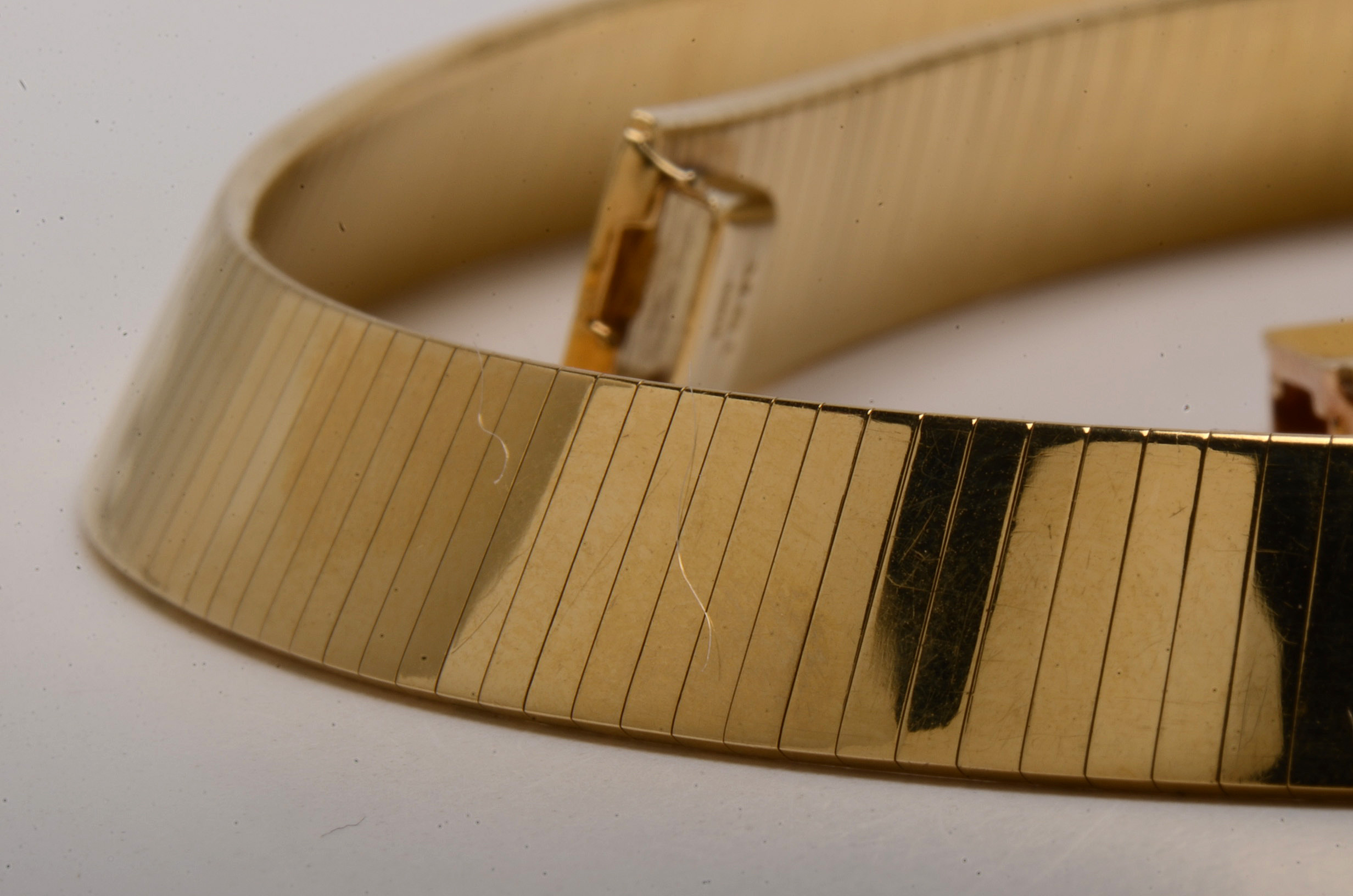 18K Yellow Gold Omega Chain Necklace and Extender - 47.90 DWT