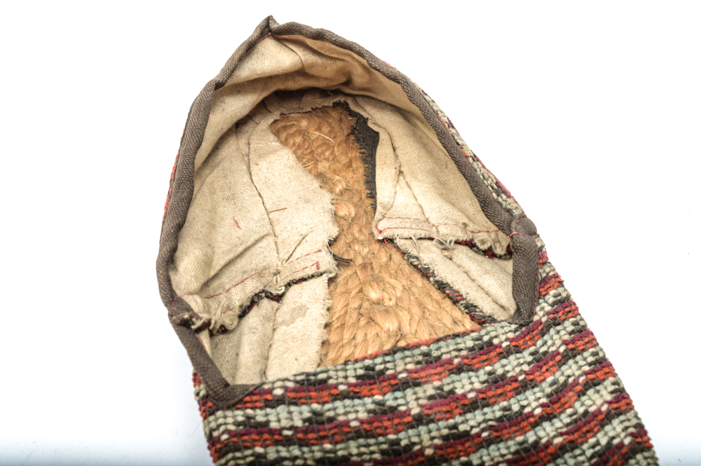 Antique Mexican Hand Crafted Fabric Shoes